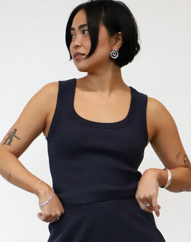 Waffle Square Crop Tank sold by Noble