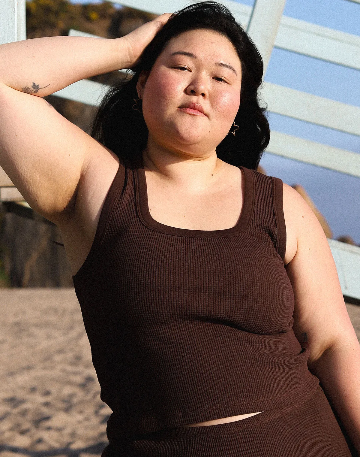 Waffle Square Crop Tank sold by Noble product image thumbnail 4