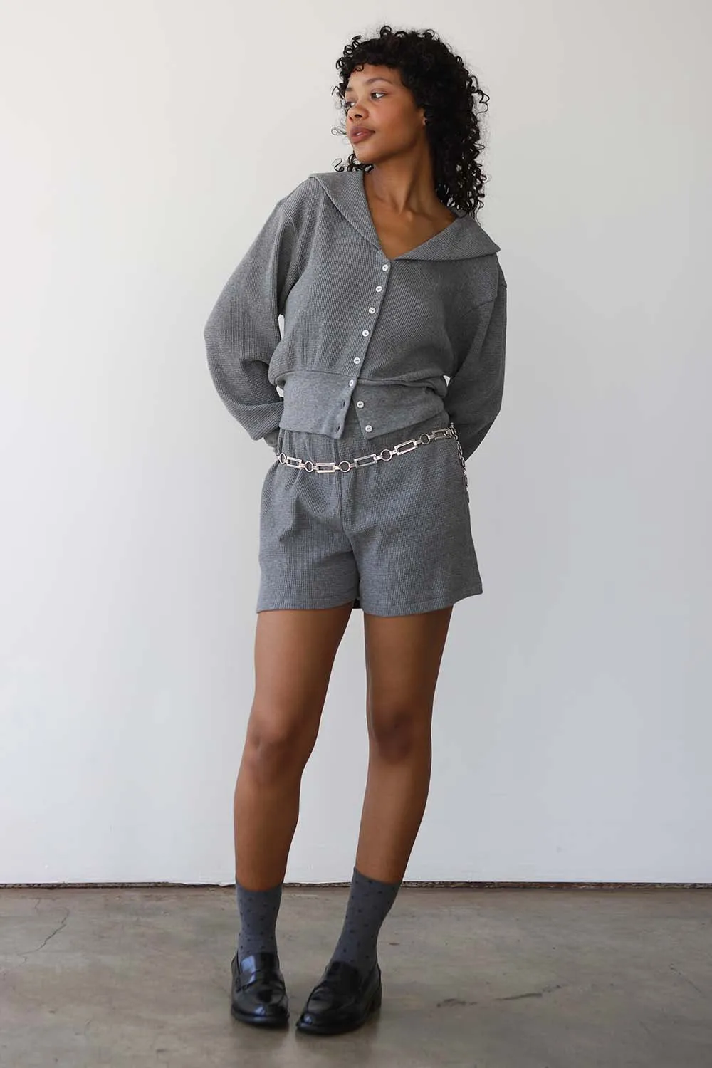 Waffle Sailor Cardigan sold by Noble product image thumbnail 4