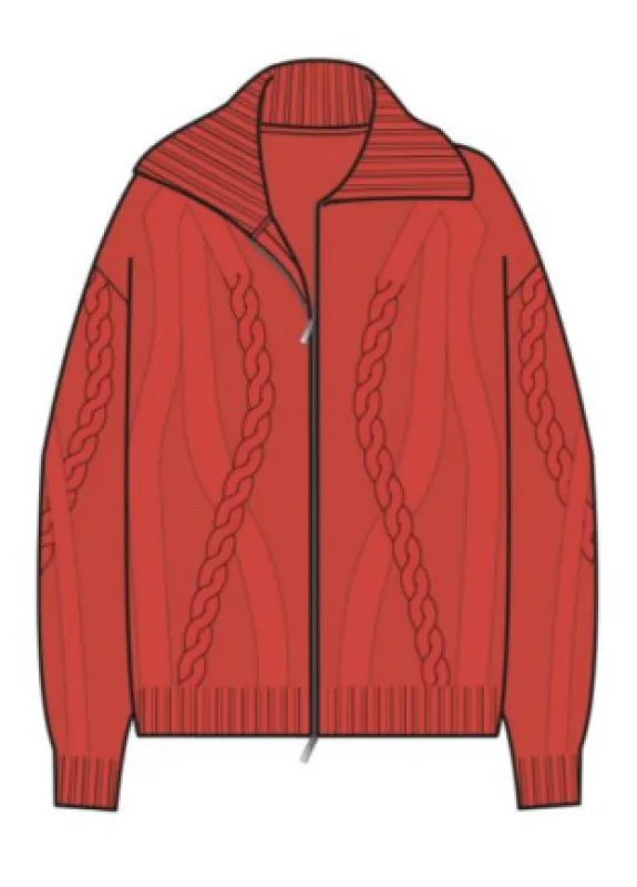 Braided Knit Cardigan made by Noble