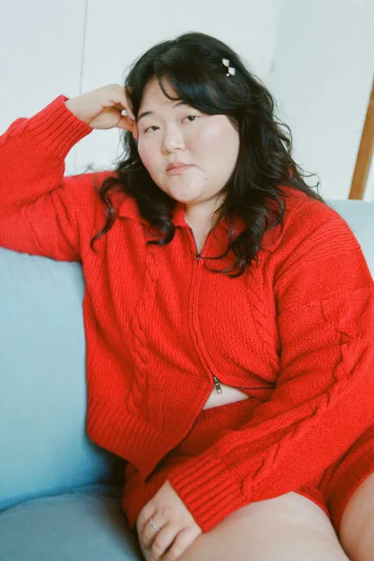 Braided Knit Cardigan made by Noble