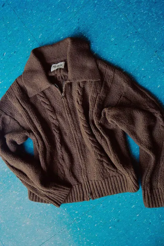 Braided Knit Cardigan made by Noble