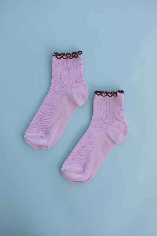 Petite Ruffle Modal Sock made by Noble