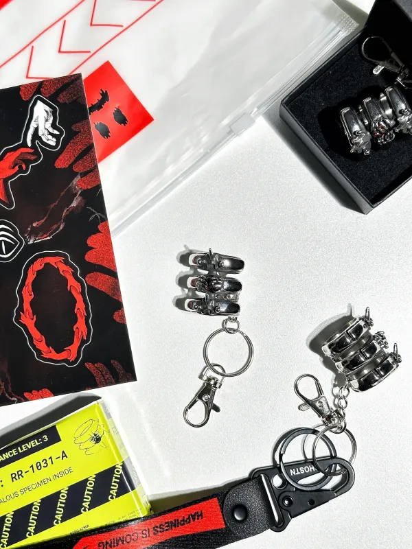 Red Rift Stainless Steel Ring Charm/Keychain sold by Ghostn