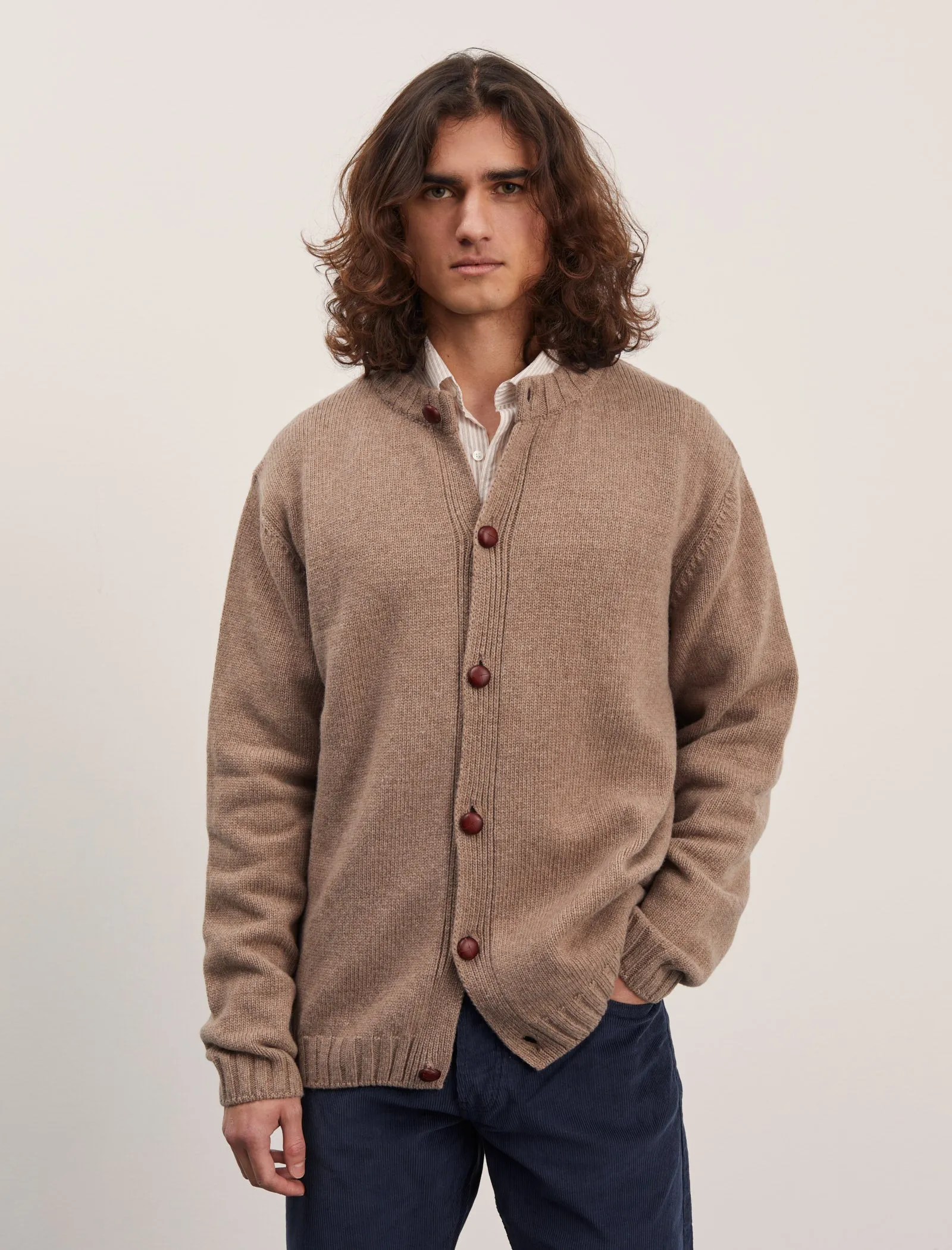 ANOTHER Cardigan 3.0, Grey Brown Melange sold by ANOTHER ASPECT product image thumbnail 2