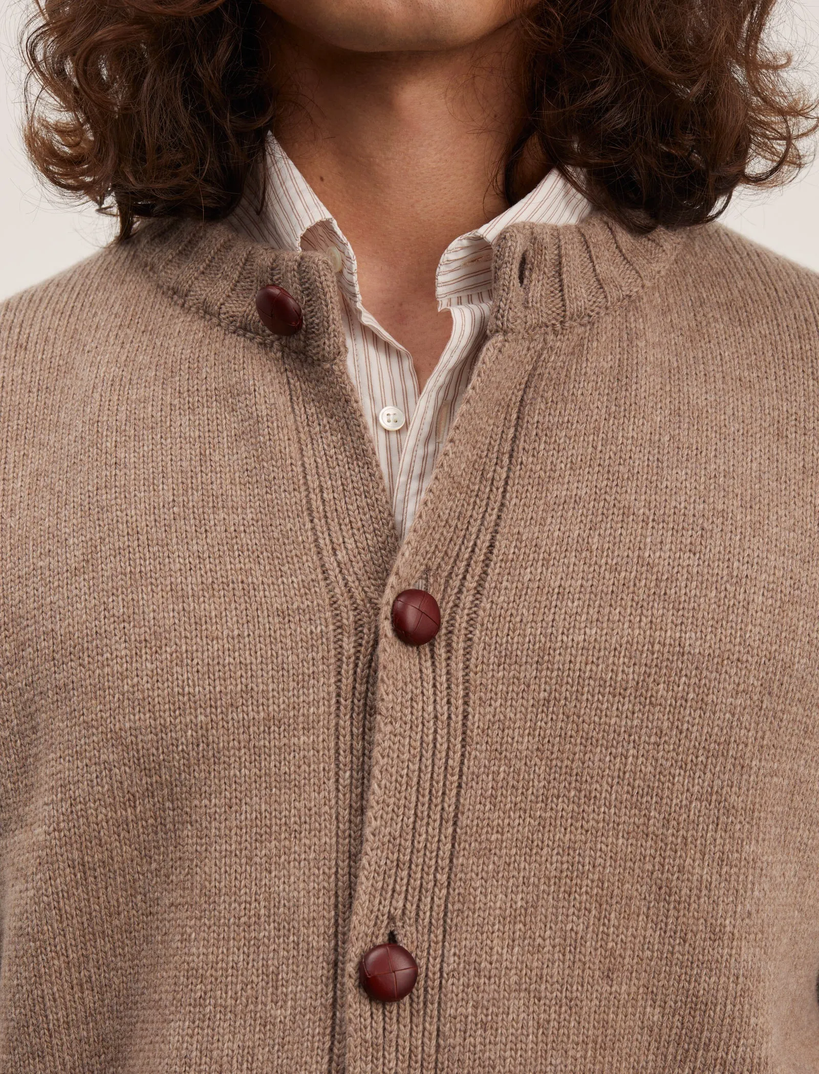 ANOTHER Cardigan 3.0, Grey Brown Melange sold by ANOTHER ASPECT product image thumbnail 4