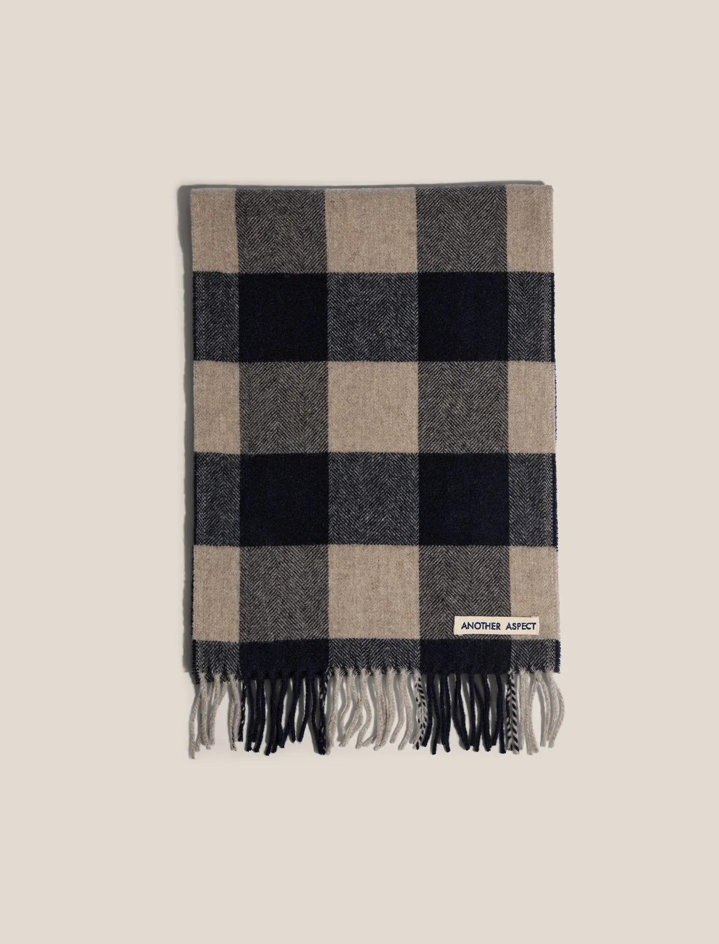 ANOTHER Scarf 1.0, Navy Check sold by ANOTHER ASPECT