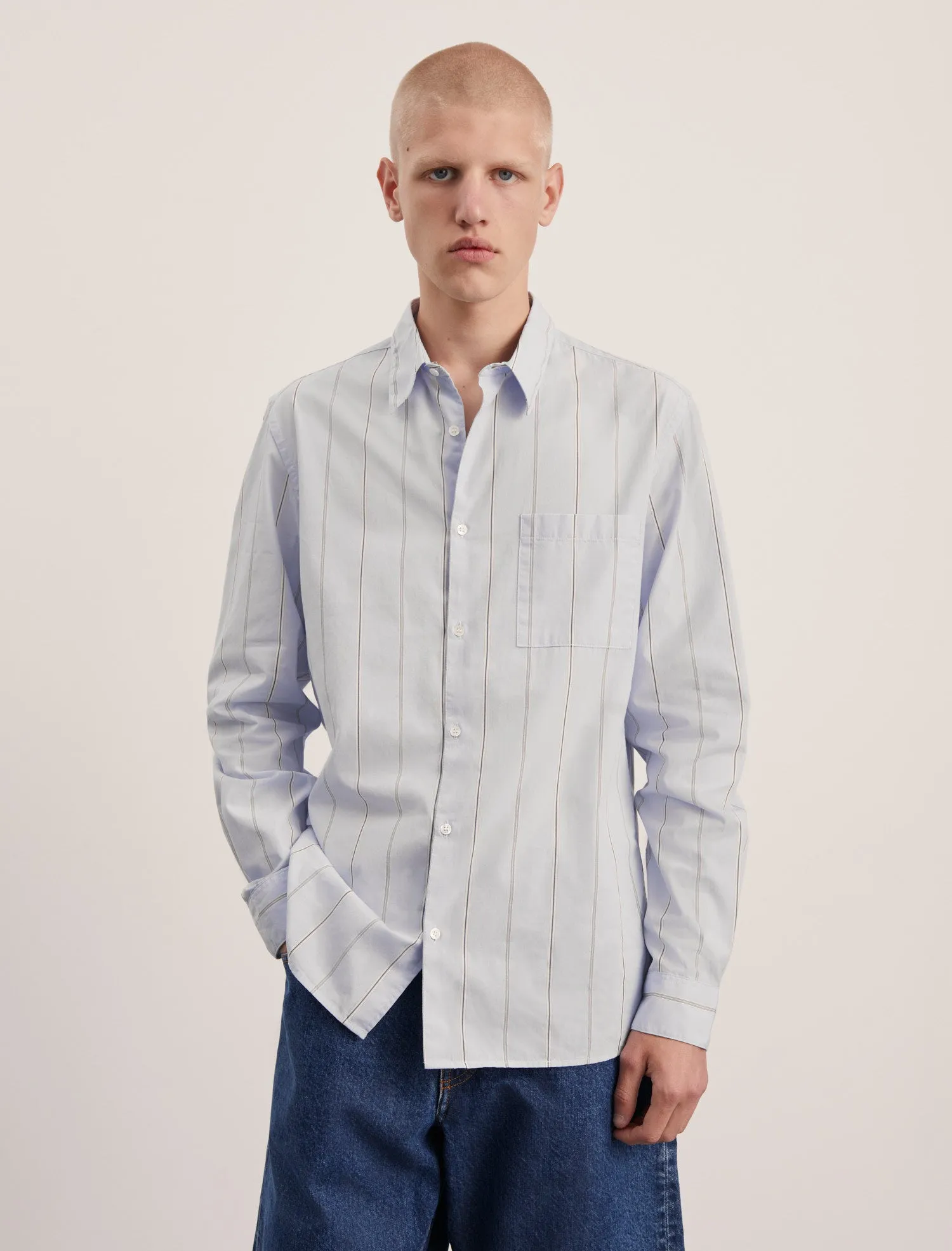 ANOTHER Shirt 3.0, Blue/Navy Stripe sold by ANOTHER ASPECT product image thumbnail 2