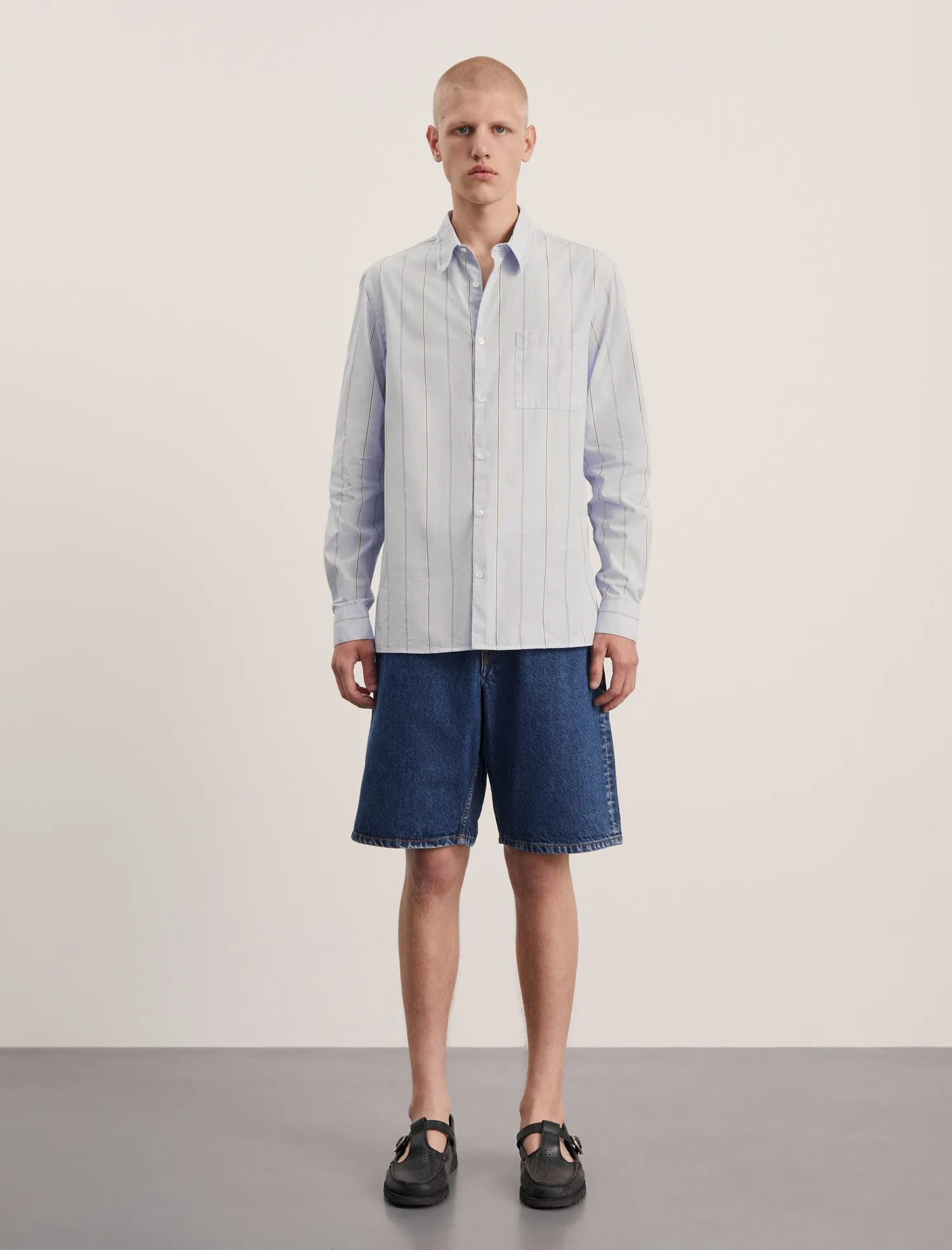 ANOTHER Shirt 3.0, Blue/Navy Stripe sold by ANOTHER ASPECT