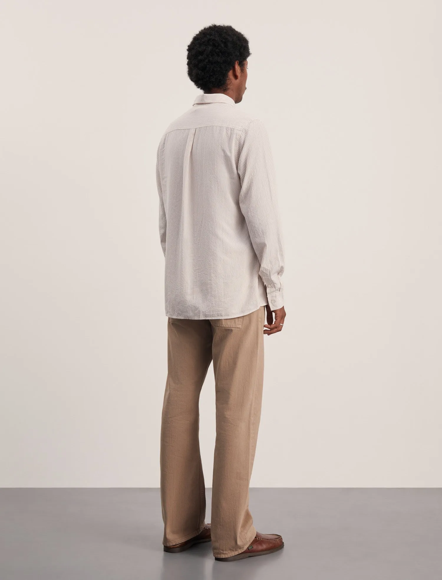 ANOTHER Shirt 1.0, Ecru Brown Stripe sold by ANOTHER ASPECT product image thumbnail 3