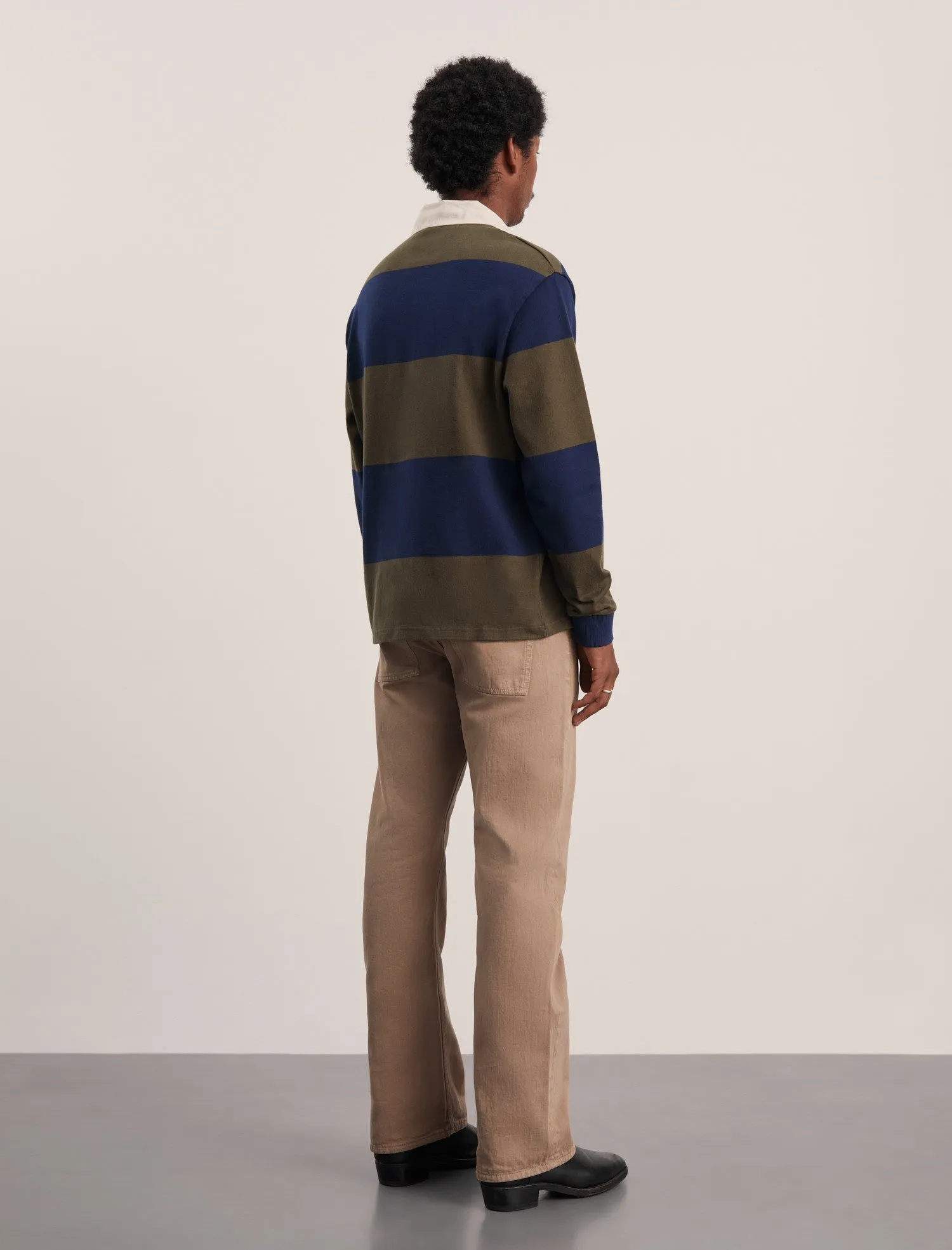 ANOTHER Rugby Polo 1.0, Navy Brown Stripe sold by ANOTHER ASPECT product image thumbnail 3