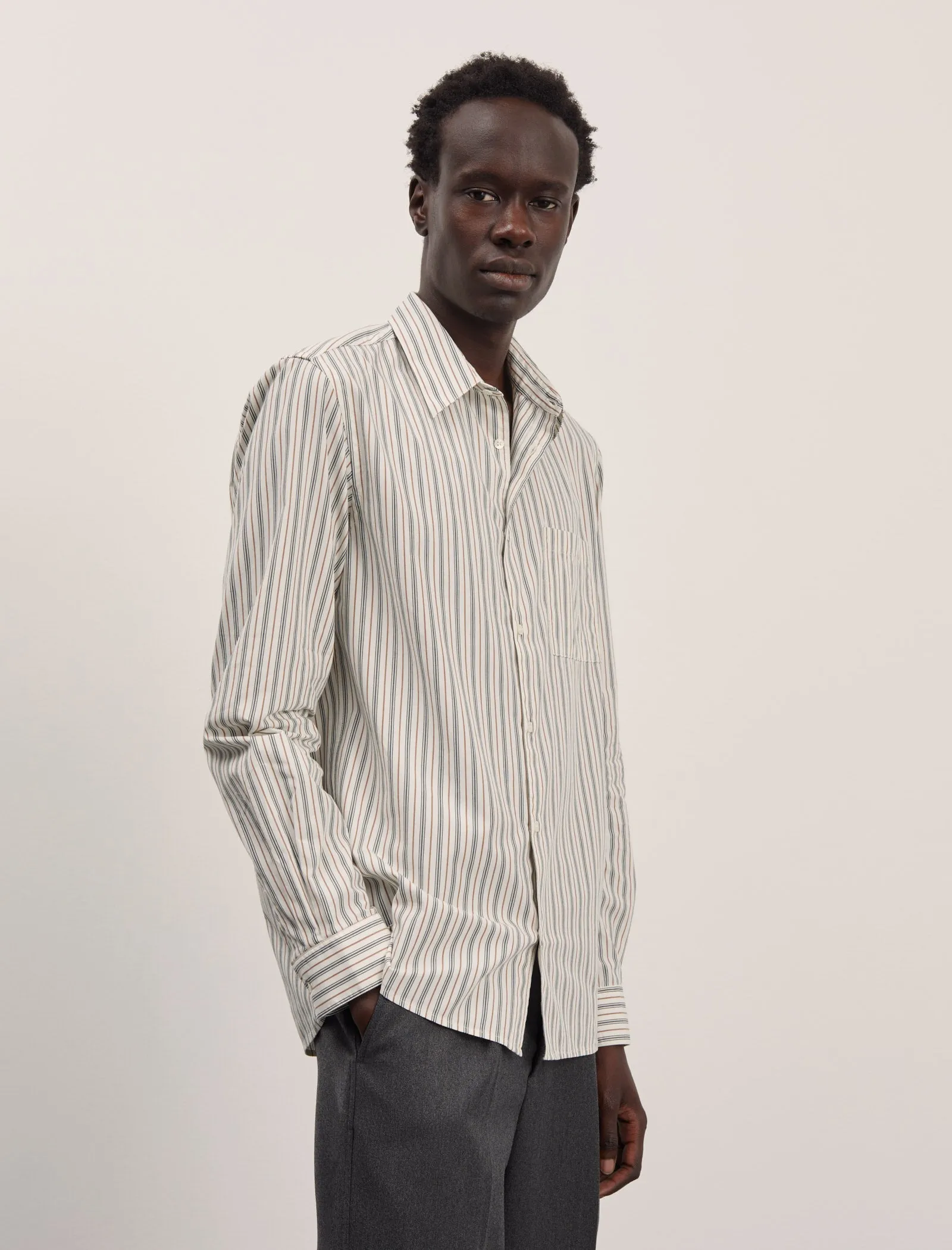 ANOTHER Shirt 3.0, Small Green Stripe sold by ANOTHER ASPECT product image thumbnail 2