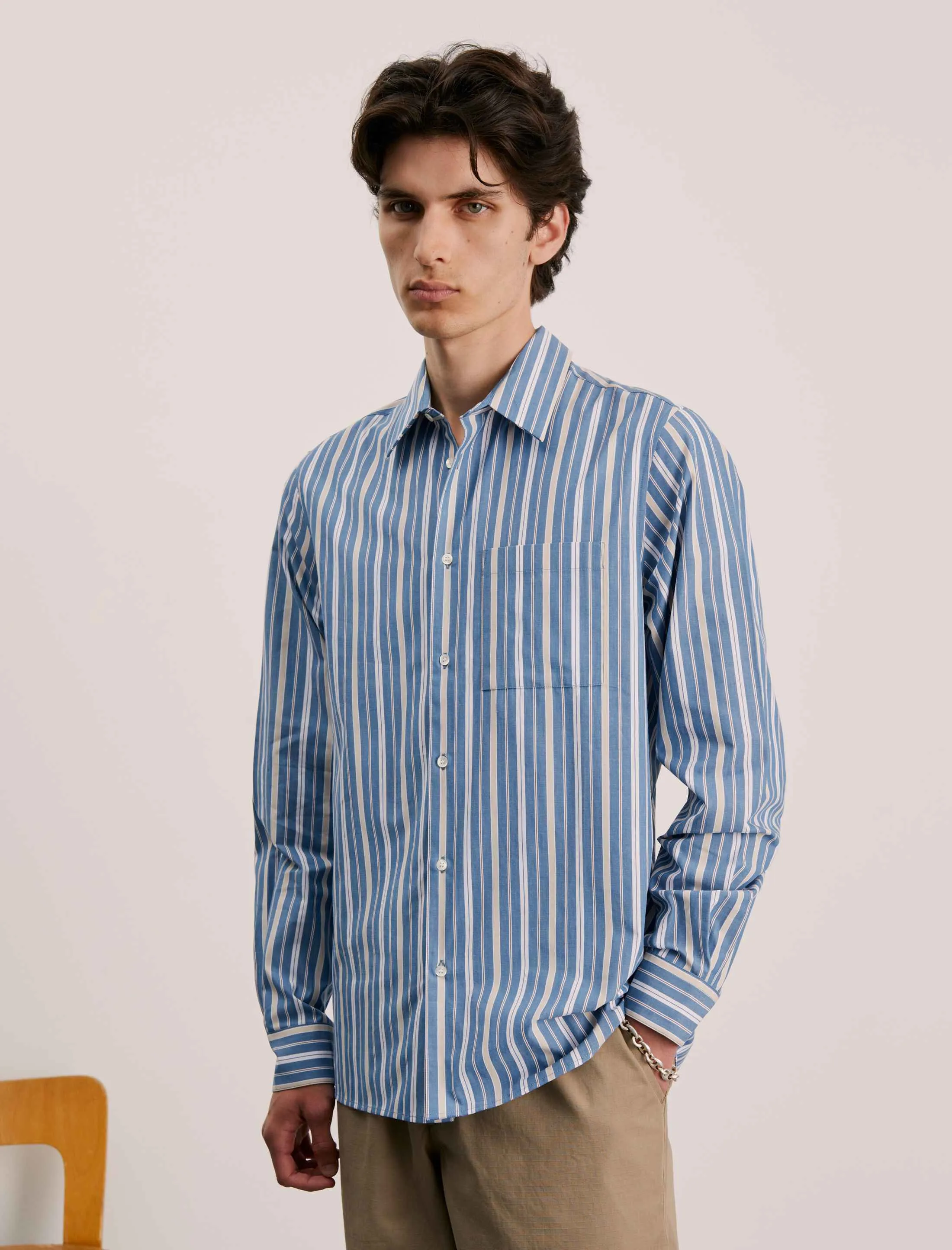 ANOTHER Shirt 3.0, Blue Gold Stripe sold by ANOTHER ASPECT product image thumbnail 2