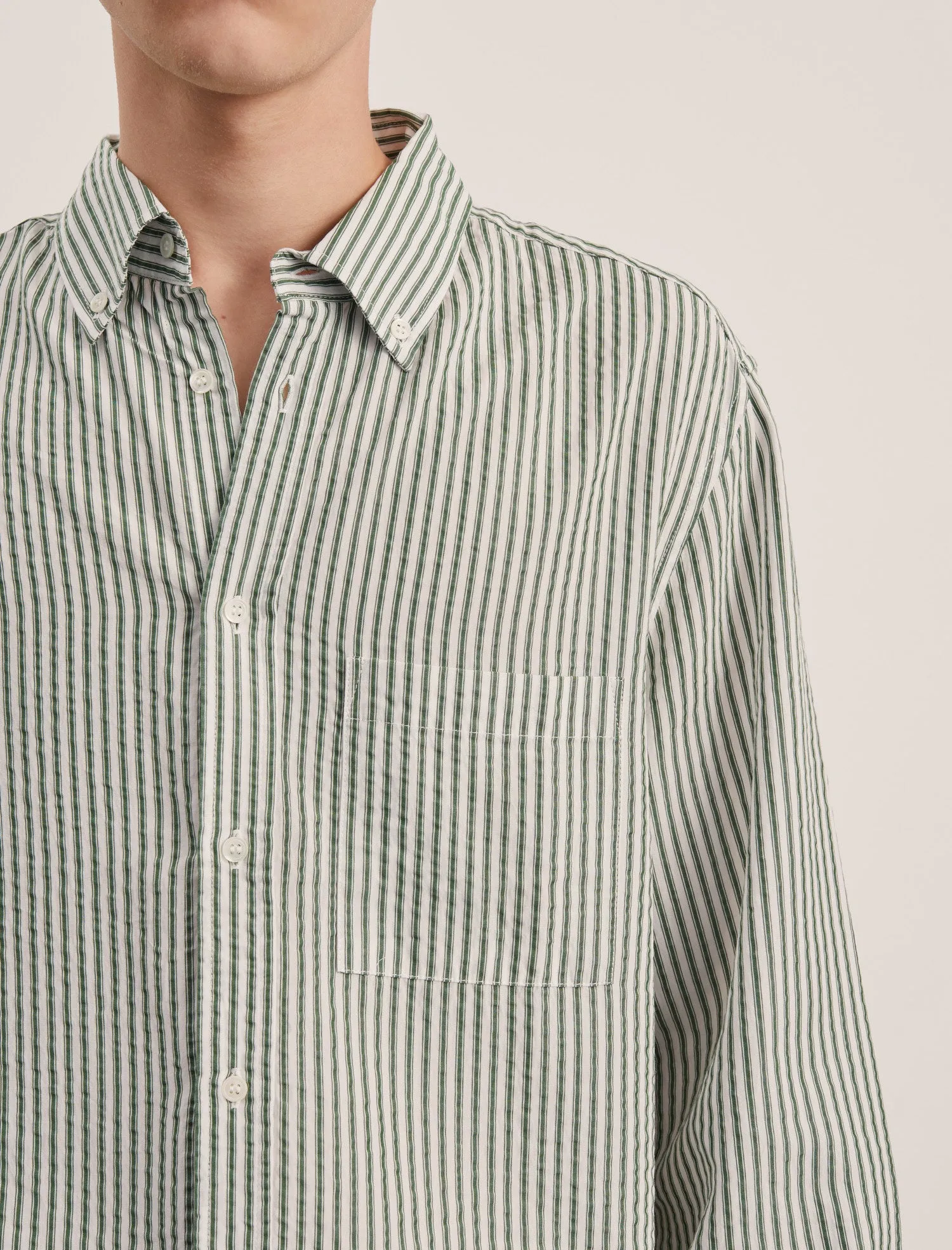 ANOTHER Shirt 1.0, Evergreen/White Stripe sold by ANOTHER ASPECT product image thumbnail 4
