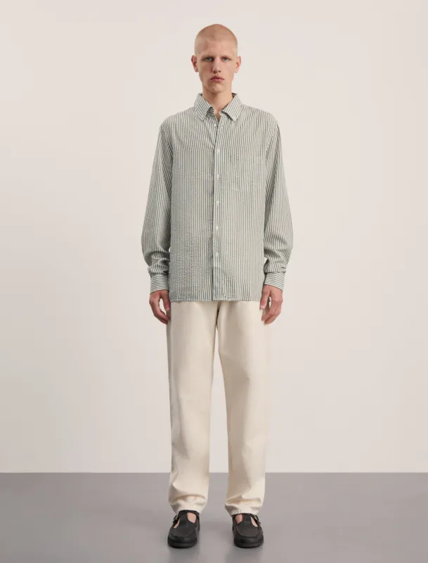 ANOTHER Shirt 1.0, Evergreen/White Stripe sold by ANOTHER ASPECT