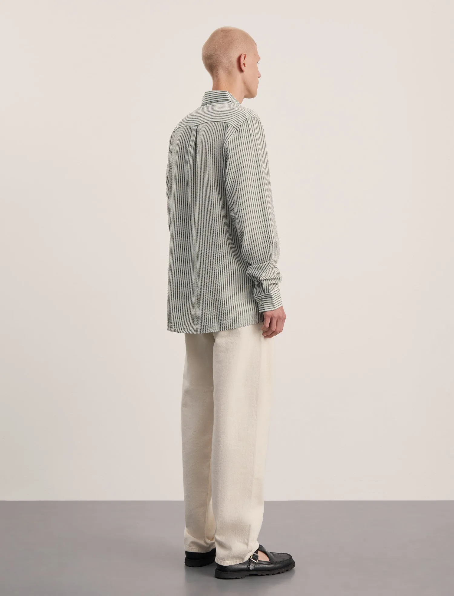 ANOTHER Shirt 1.0, Evergreen/White Stripe sold by ANOTHER ASPECT product image thumbnail 3