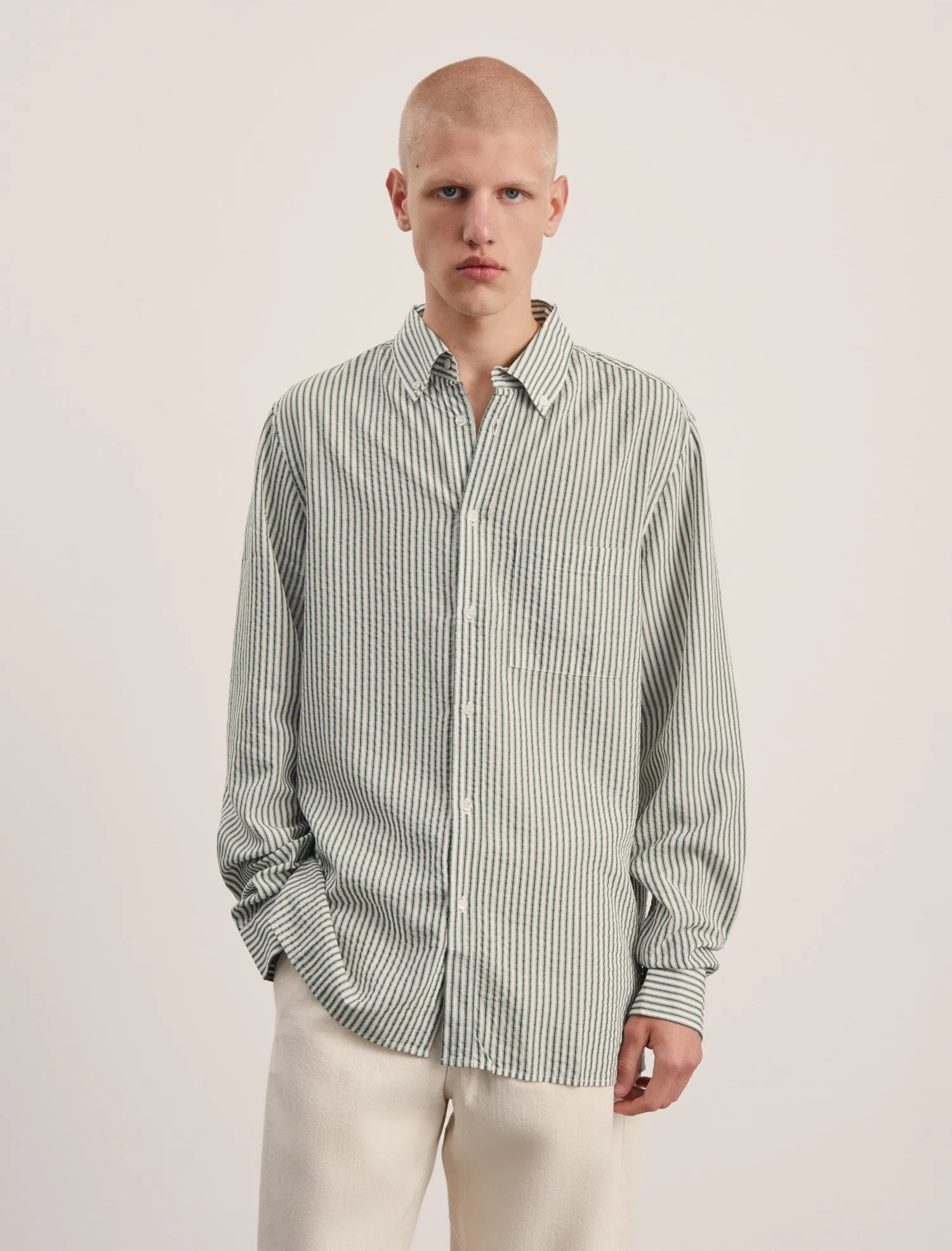 ANOTHER Shirt 1.0, Evergreen/White Stripe sold by ANOTHER ASPECT product image thumbnail 2