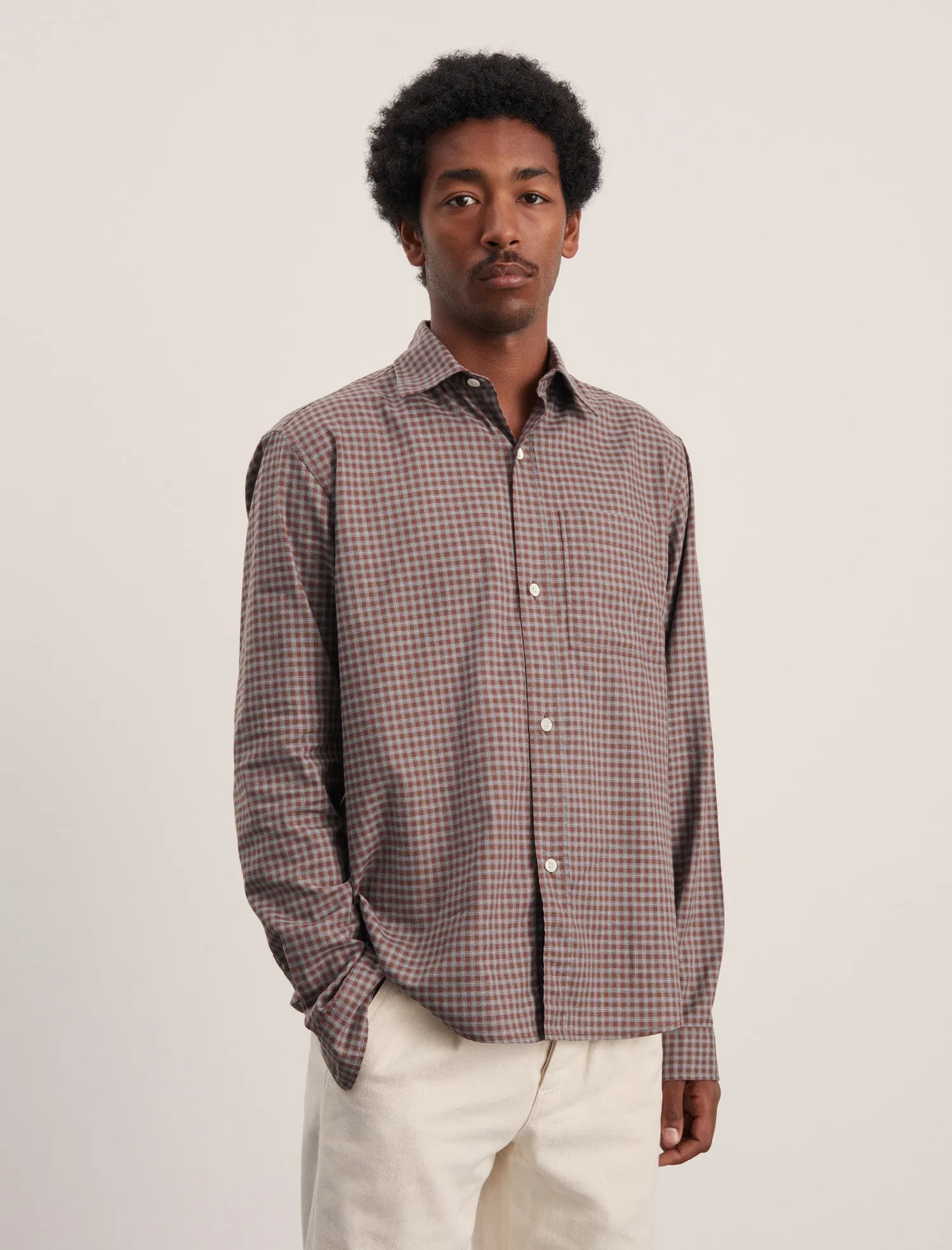 ANOTHER Shirt 4.0, Chestnut Brown Check sold by ANOTHER ASPECT product image thumbnail 2