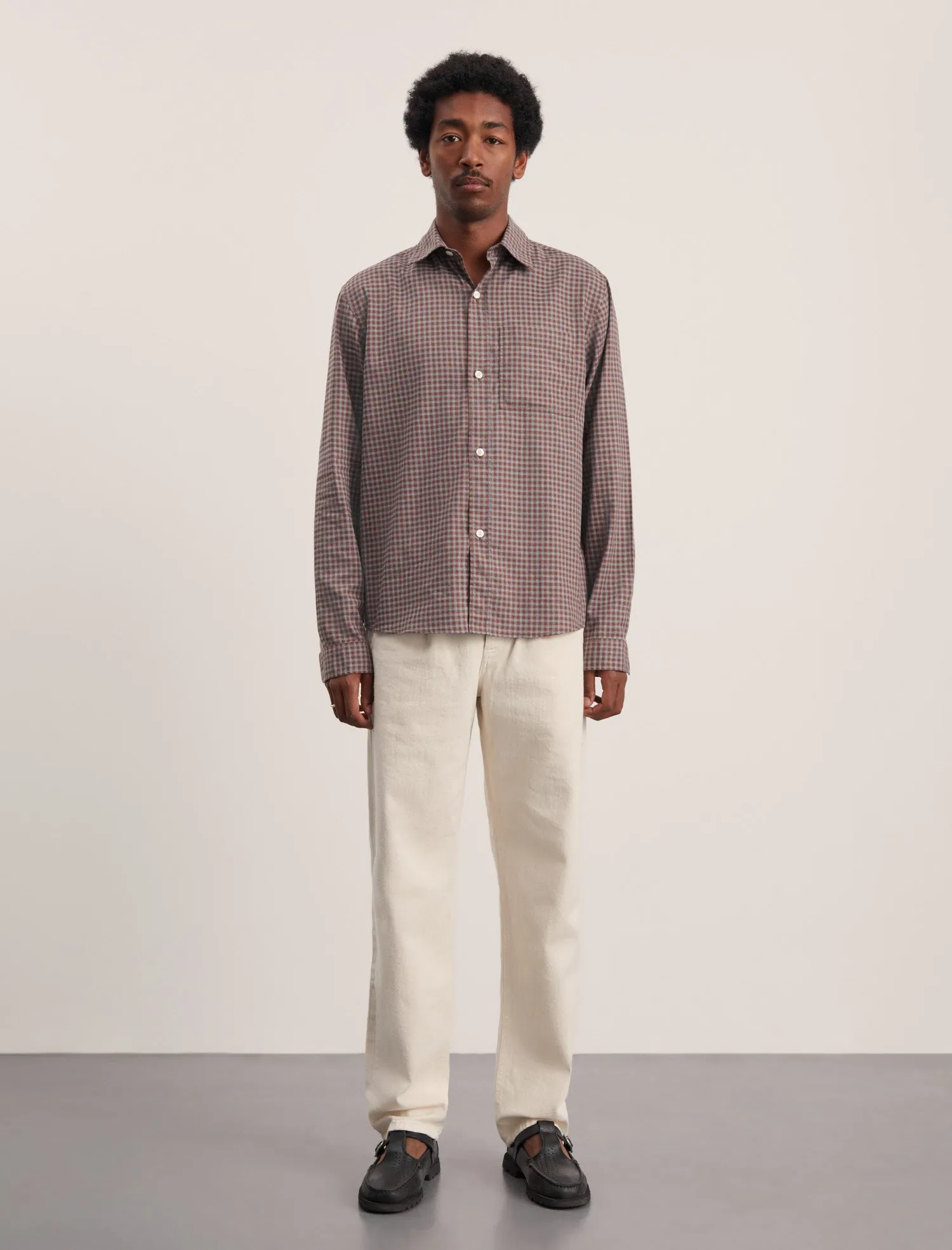 ANOTHER Shirt 4.0, Chestnut Brown Check sold by ANOTHER ASPECT