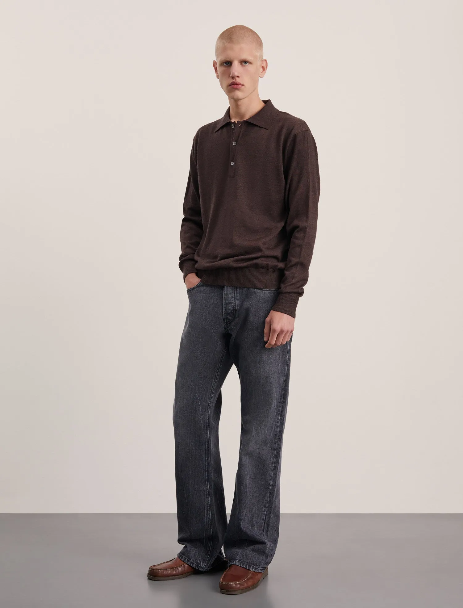 ANOTHER Polo Shirt 2.0, Brown Melange sold by ANOTHER ASPECT