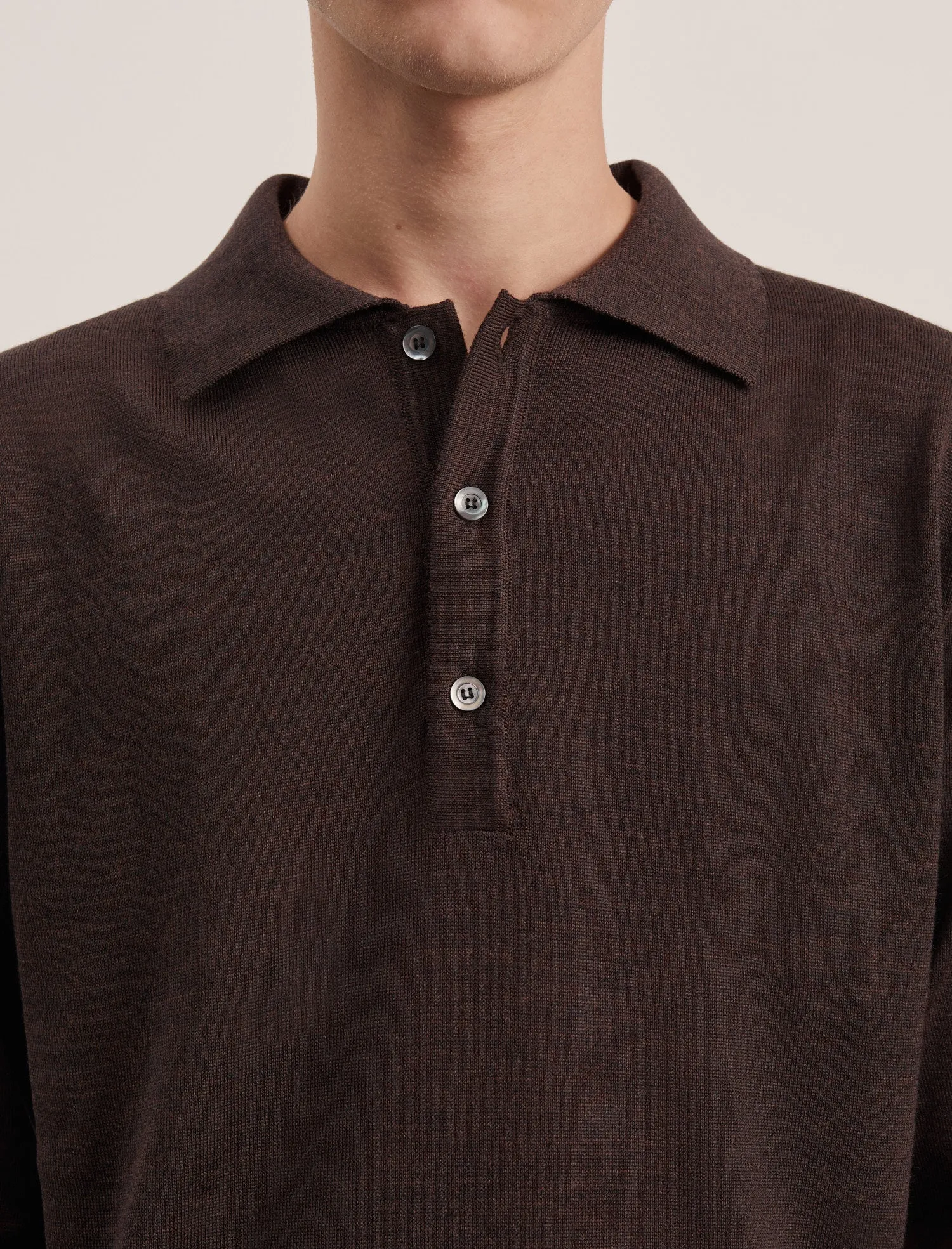 ANOTHER Polo Shirt 2.0, Brown Melange sold by ANOTHER ASPECT product image thumbnail 4