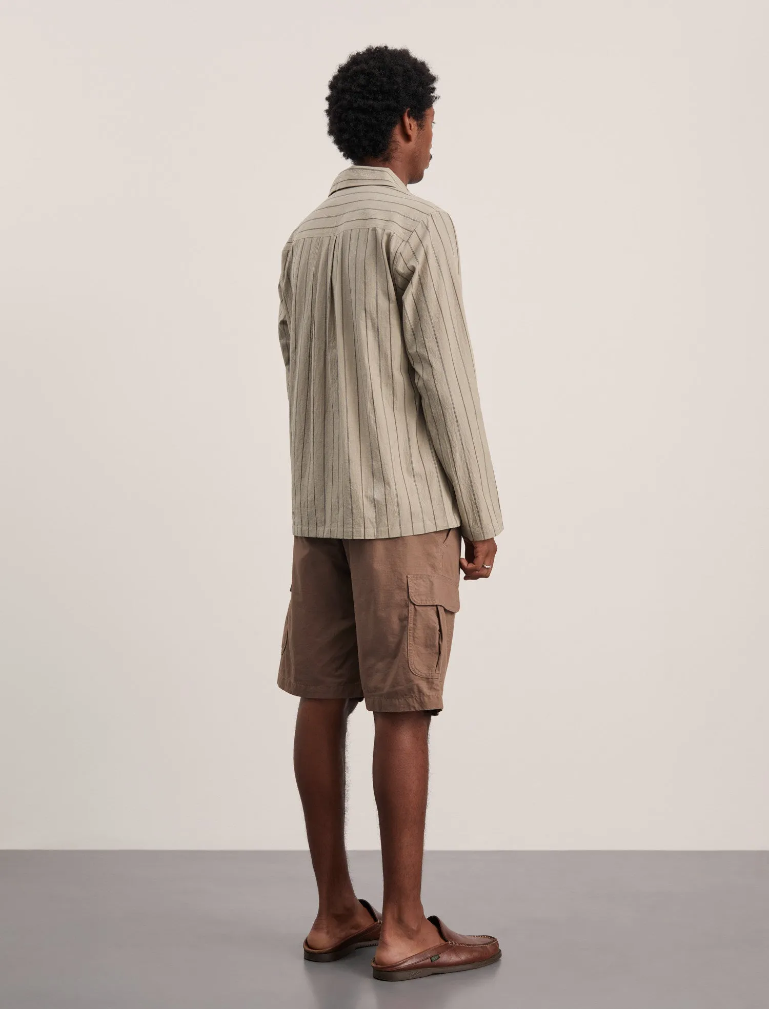 ANOTHER Shirt 2.1 JPN, Khaki Guree Stripe sold by ANOTHER ASPECT product image thumbnail 3