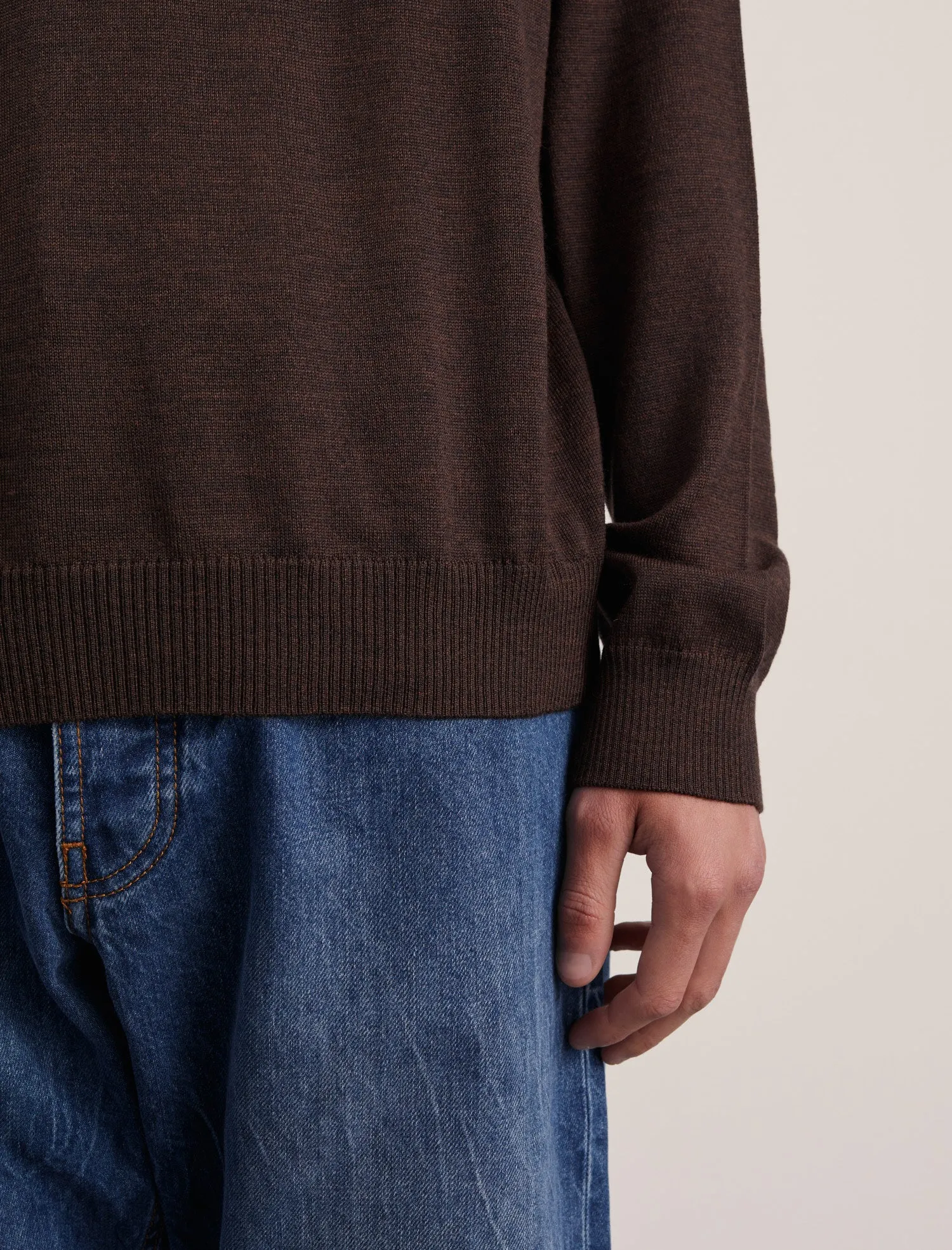 ANOTHER Sweater 5.0, Brown Melange sold by ANOTHER ASPECT product image thumbnail 4