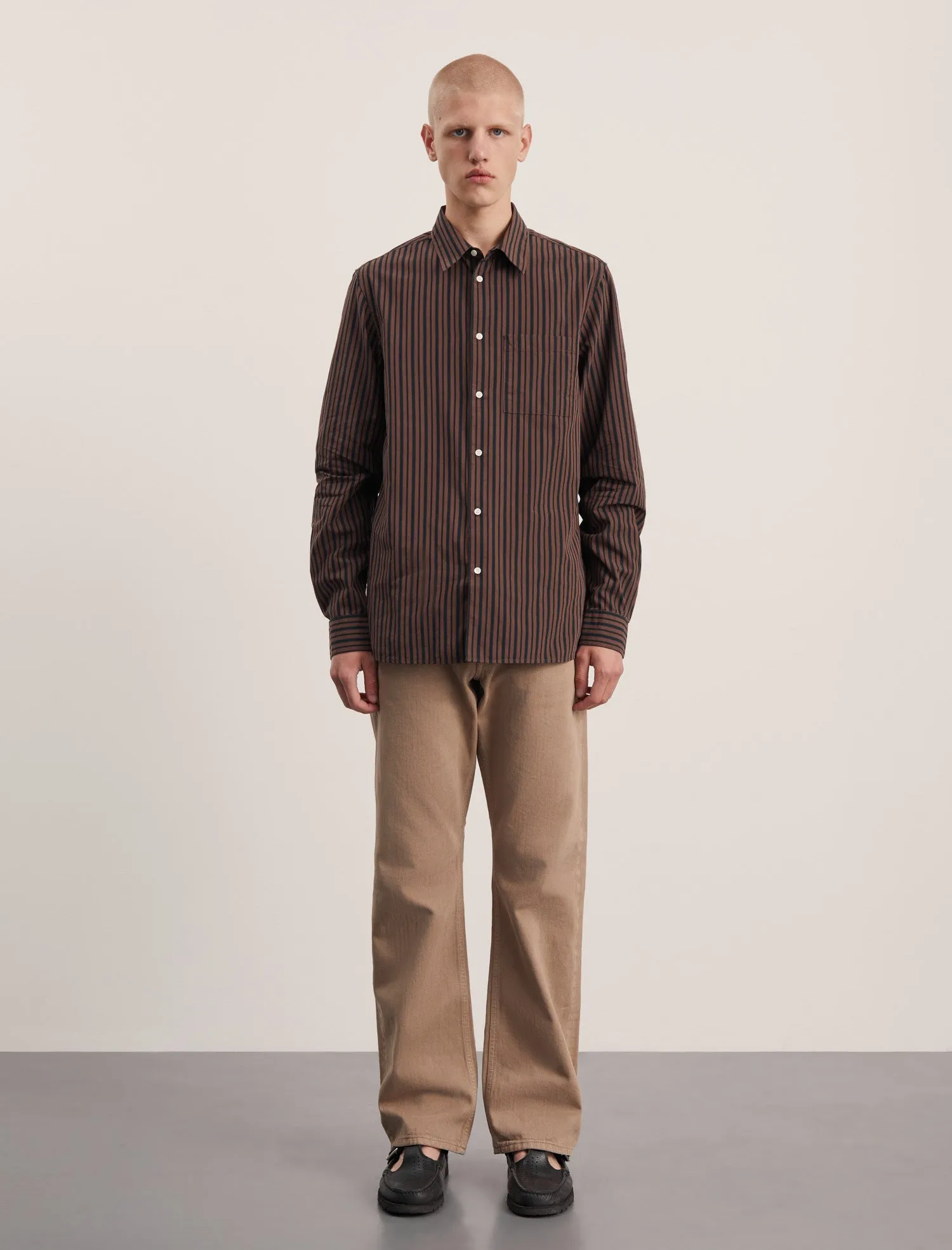 ANOTHER Shirt 3.0, Brown/Black Stripe sold by ANOTHER ASPECT