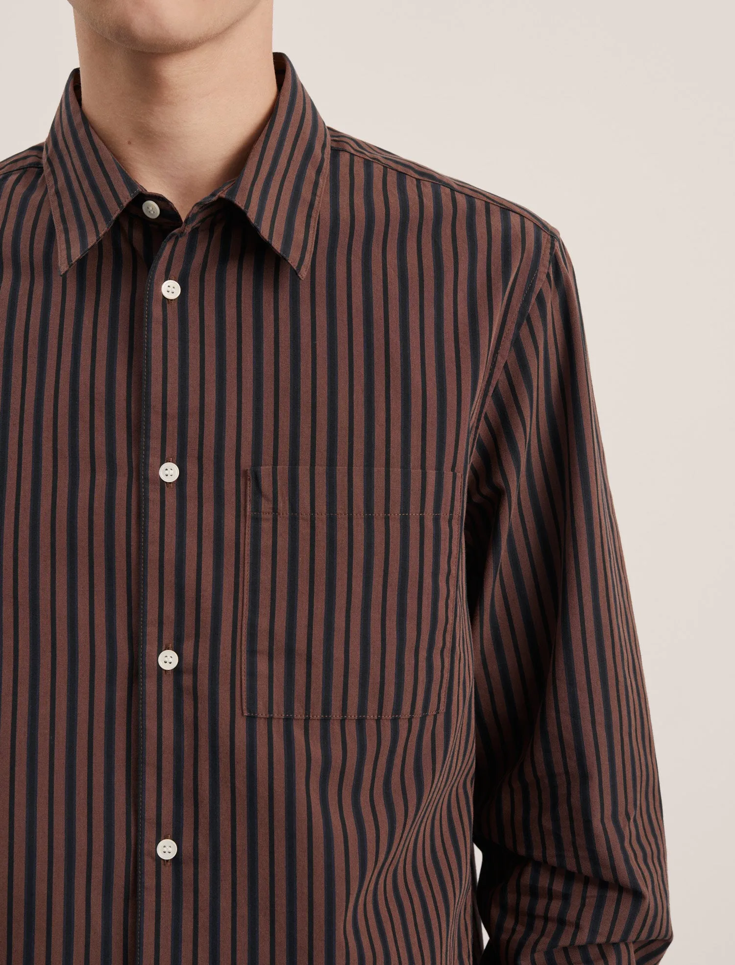 ANOTHER Shirt 3.0, Brown/Black Stripe sold by ANOTHER ASPECT product image thumbnail 4