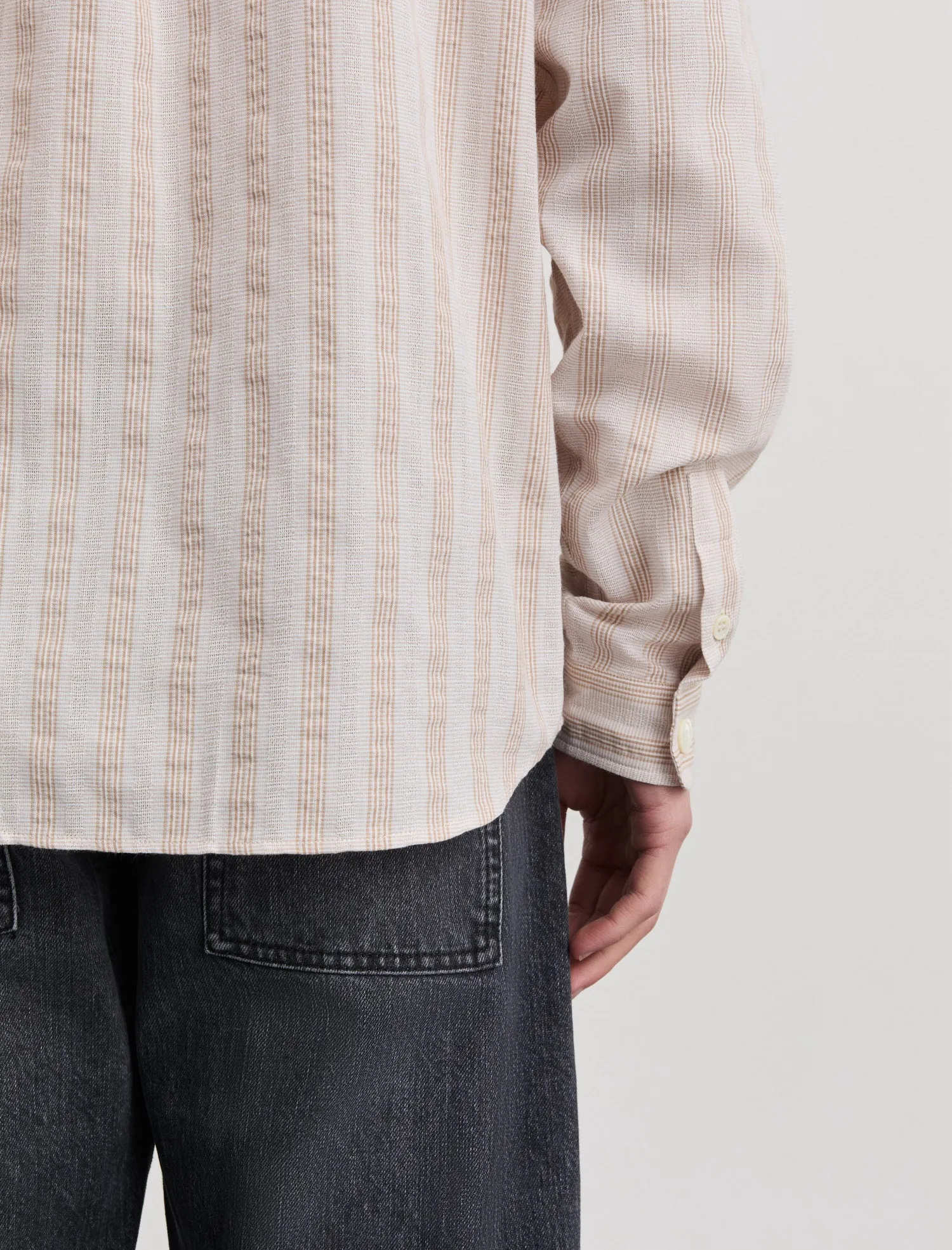 ANOTHER Shirt 4.0, Light Brown Stripe sold by ANOTHER ASPECT product image thumbnail 5