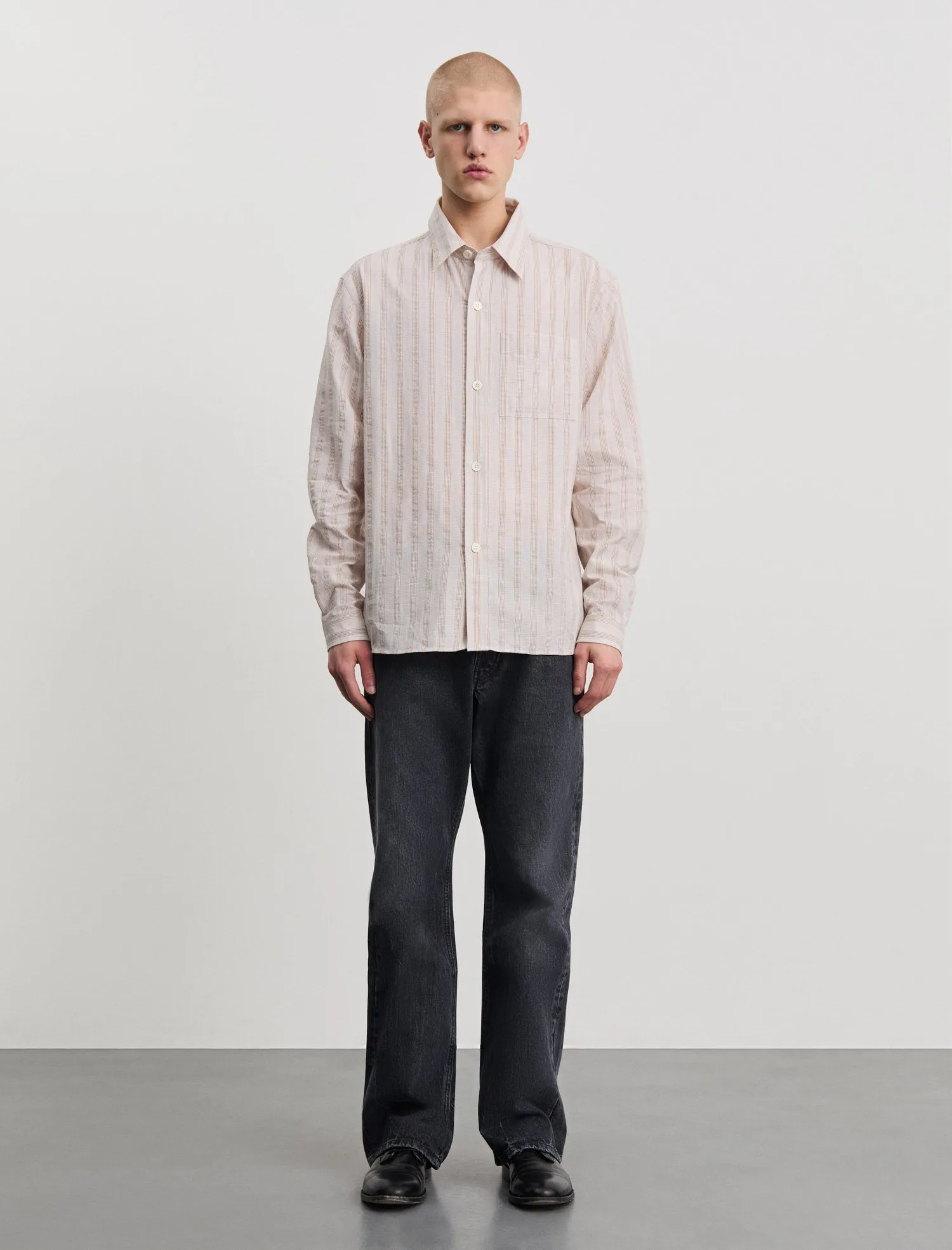 ANOTHER Shirt 4.0, Light Brown Stripe sold by ANOTHER ASPECT