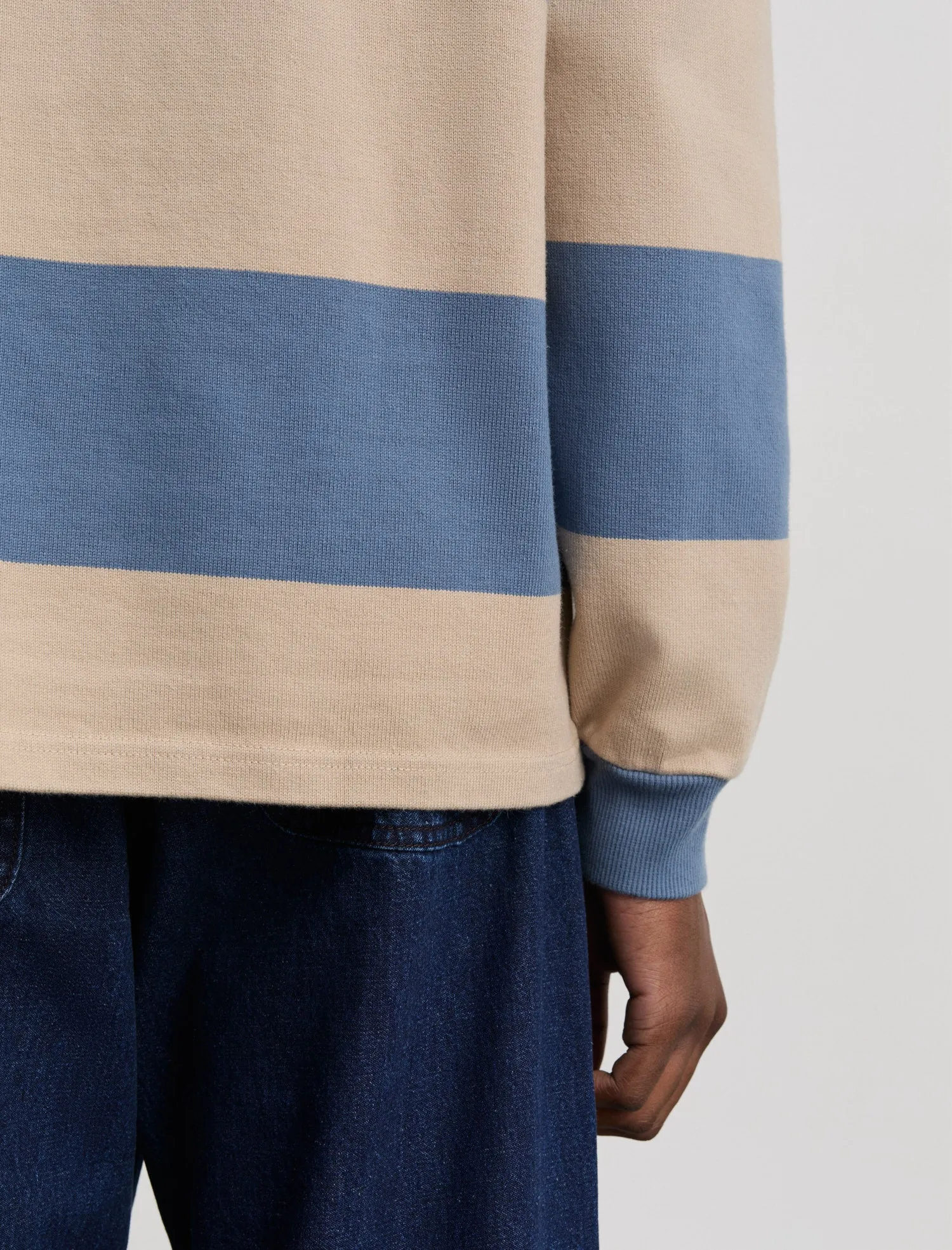 ANOTHER Rugby Polo 1.0, Blue Sand Stripe sold by ANOTHER ASPECT product image thumbnail 5