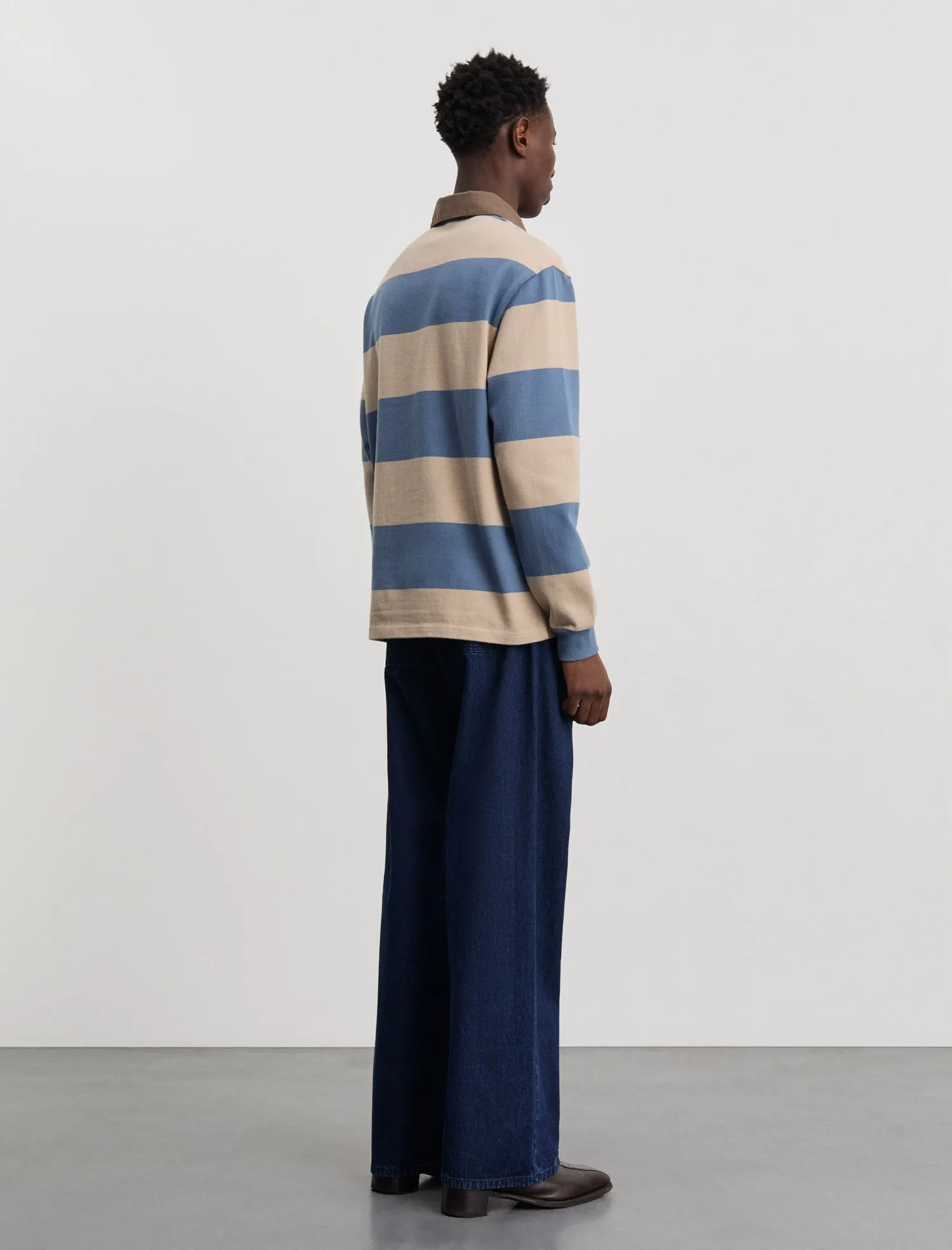 ANOTHER Rugby Polo 1.0, Blue Sand Stripe sold by ANOTHER ASPECT product image thumbnail 3