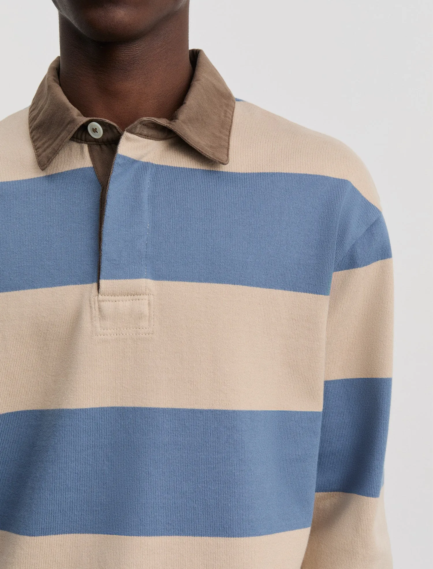 ANOTHER Rugby Polo 1.0, Blue Sand Stripe sold by ANOTHER ASPECT product image thumbnail 4
