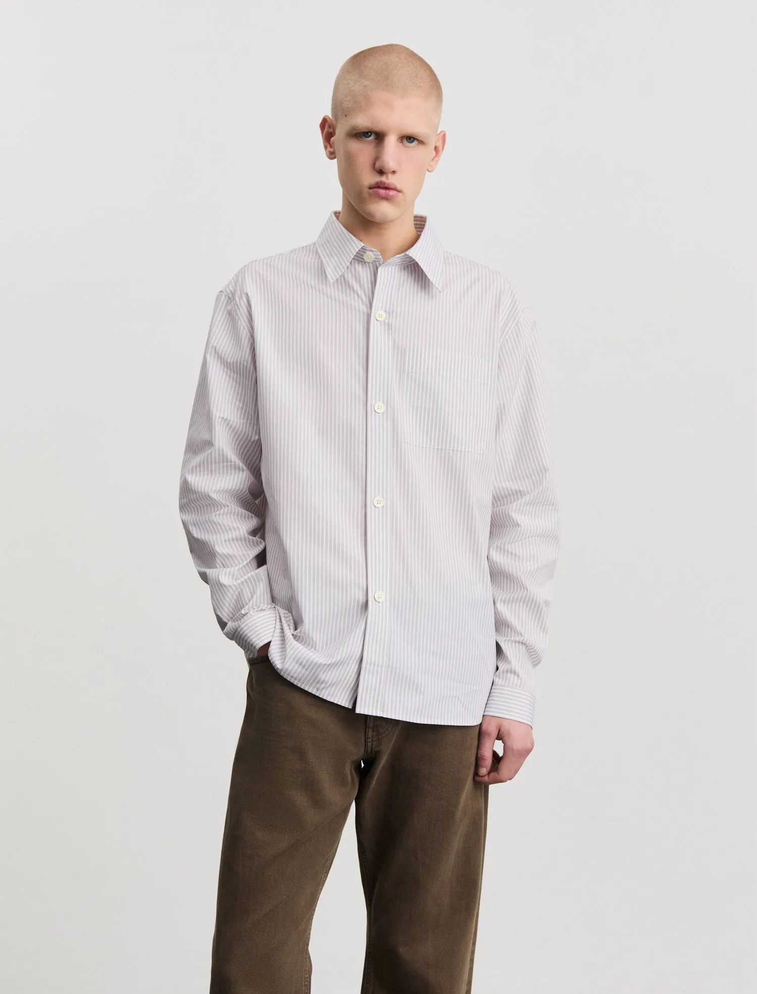 ANOTHER Shirt 4.0, Ecru Rose Stripe sold by ANOTHER ASPECT product image thumbnail 3