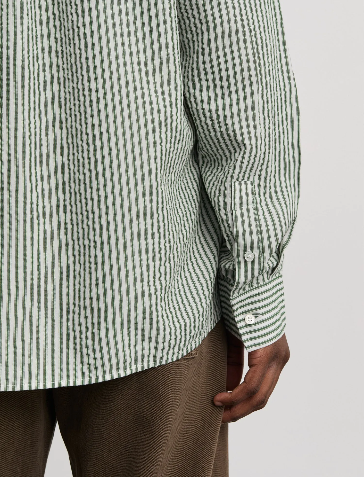 ANOTHER Shirt 1.0, Evergreen/White Stripe sold by ANOTHER ASPECT product image thumbnail 5