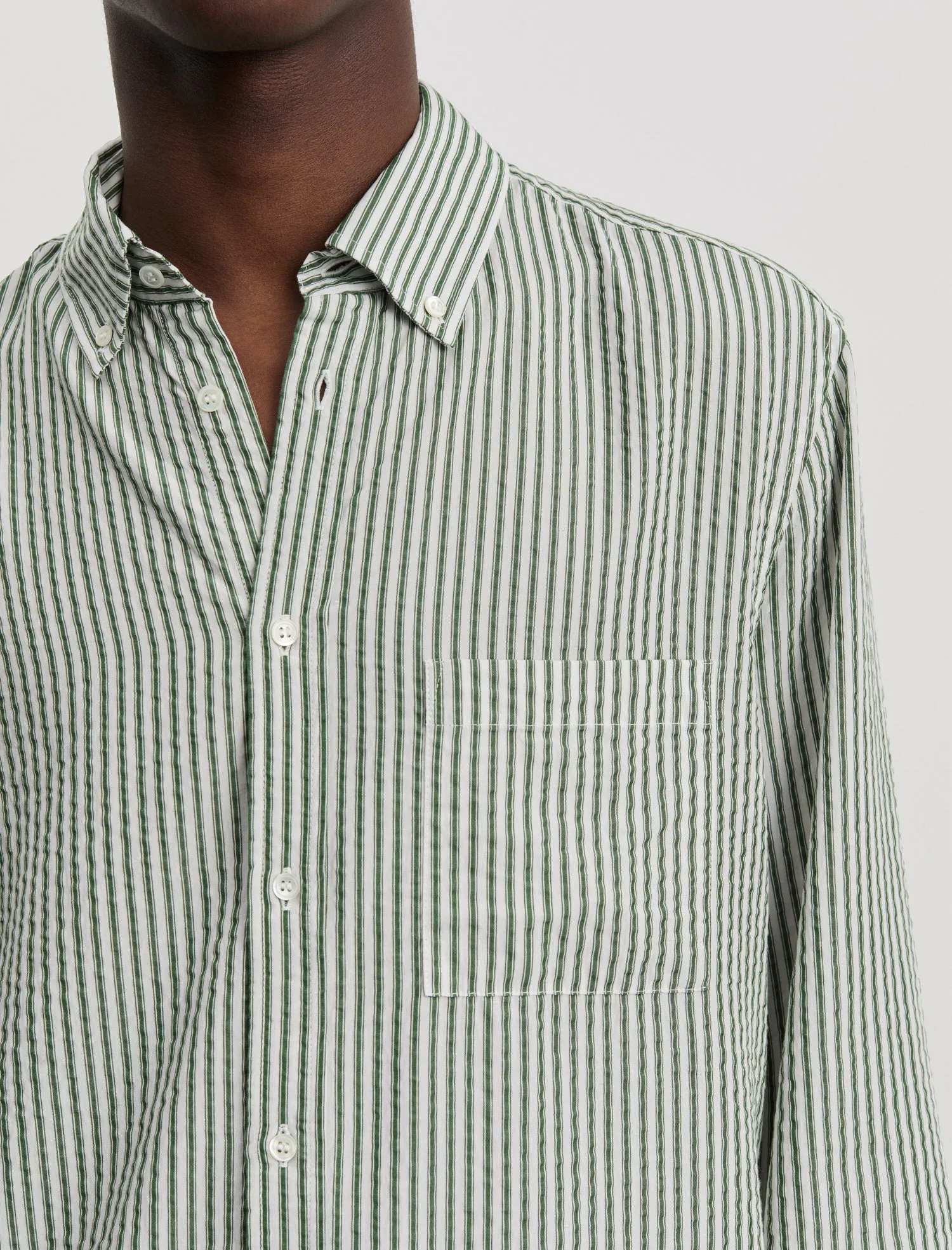 ANOTHER Shirt 1.0, Evergreen/White Stripe sold by ANOTHER ASPECT product image thumbnail 2