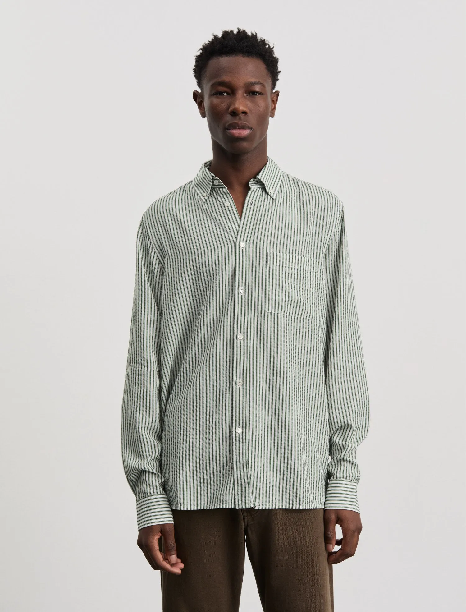 ANOTHER Shirt 1.0, Evergreen/White Stripe sold by ANOTHER ASPECT product image thumbnail 3