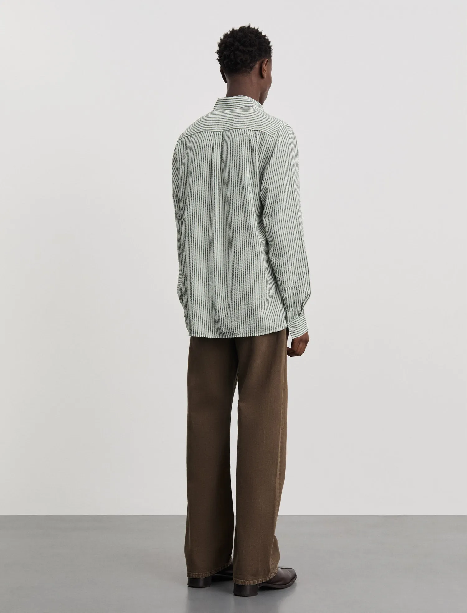 ANOTHER Shirt 1.0, Evergreen/White Stripe sold by ANOTHER ASPECT product image thumbnail 4