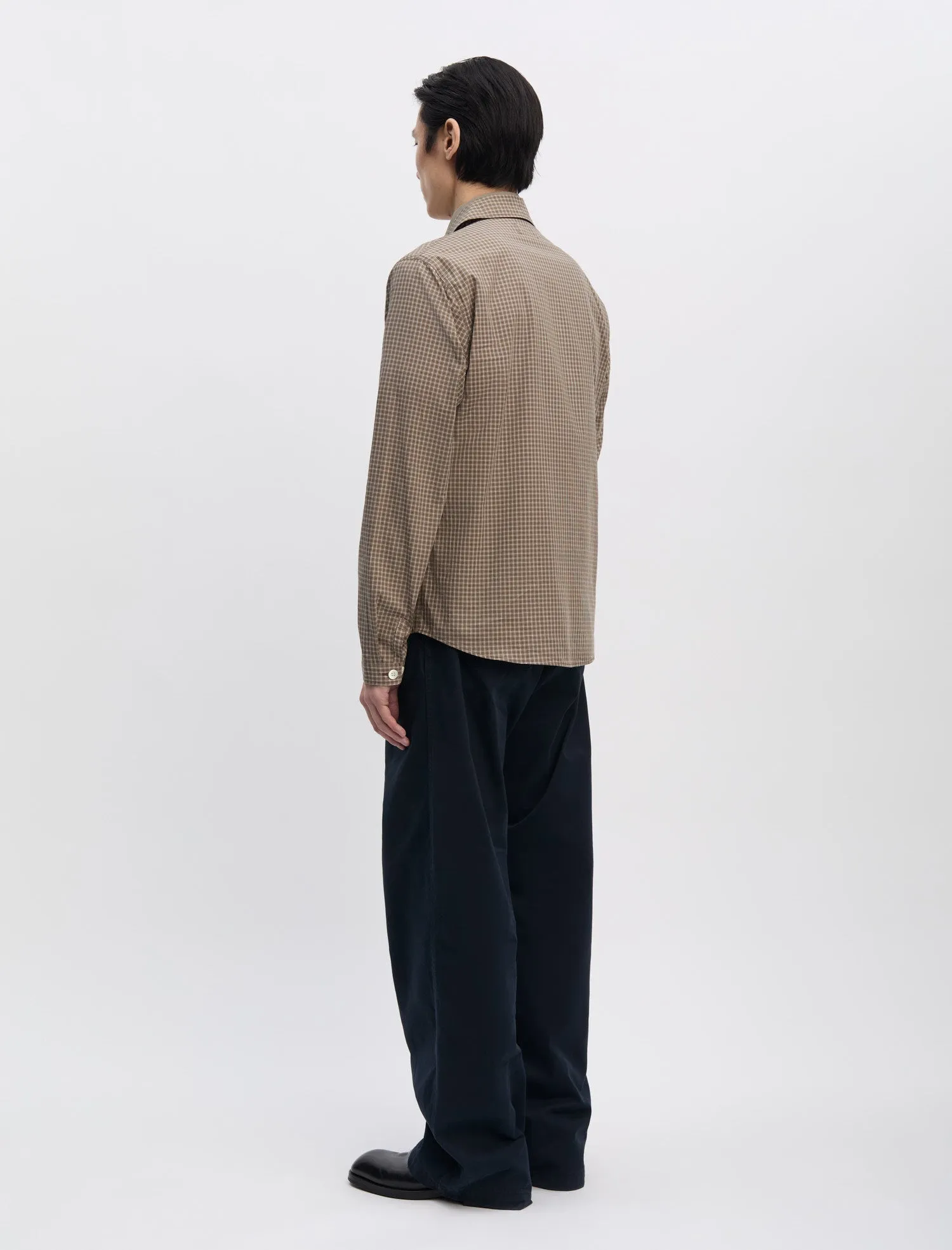 ANOTHER Zip Shirt 1.0 JPN, Khaki/Brown Check sold by ANOTHER ASPECT product image thumbnail 5