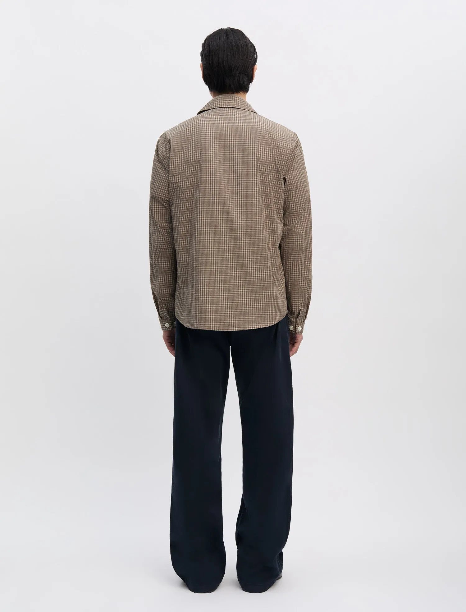 ANOTHER Zip Shirt 1.0 JPN, Khaki/Brown Check sold by ANOTHER ASPECT product image thumbnail 4