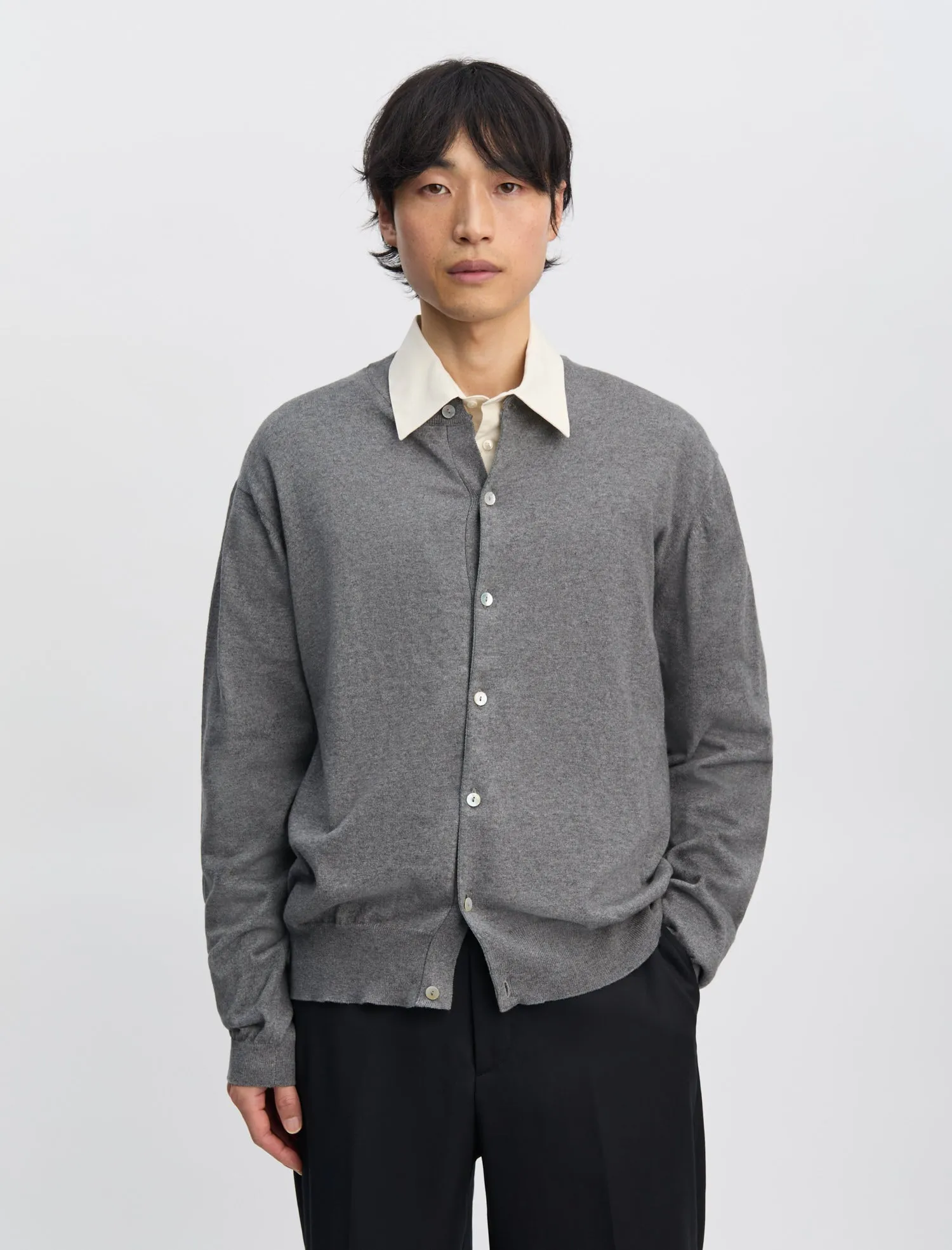 ANOTHER Cardigan 2.0, Dark Grey Melange sold by ANOTHER ASPECT product image thumbnail 2