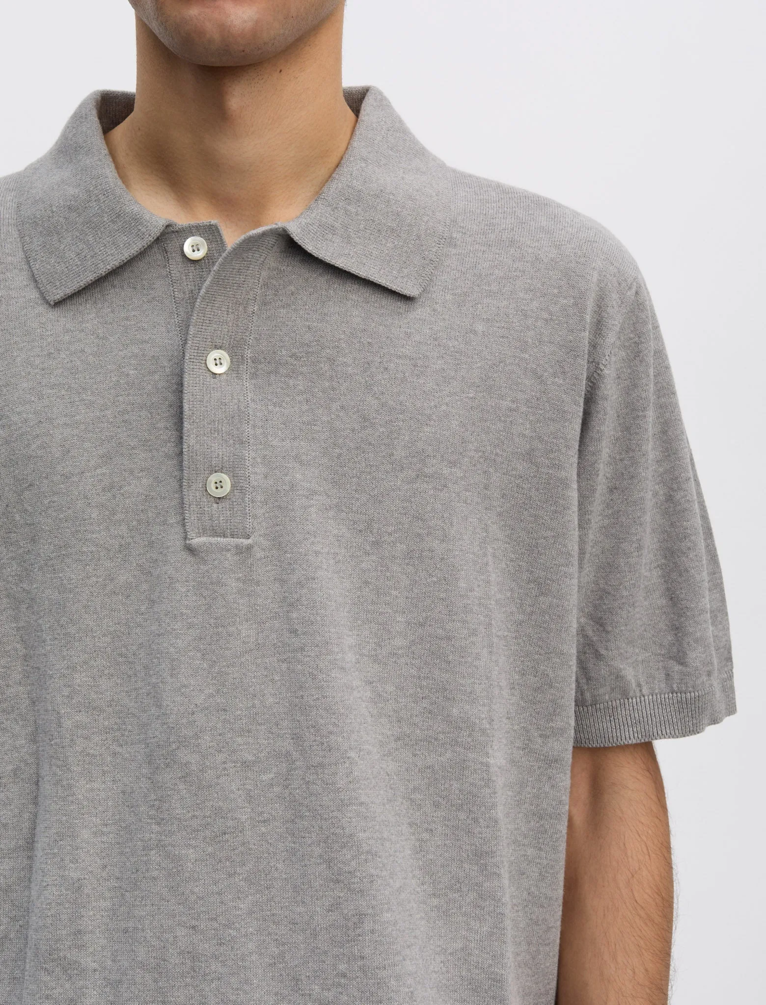 ANOTHER Polo Shirt 3.0, Light Grey Melange sold by ANOTHER ASPECT product image thumbnail 5