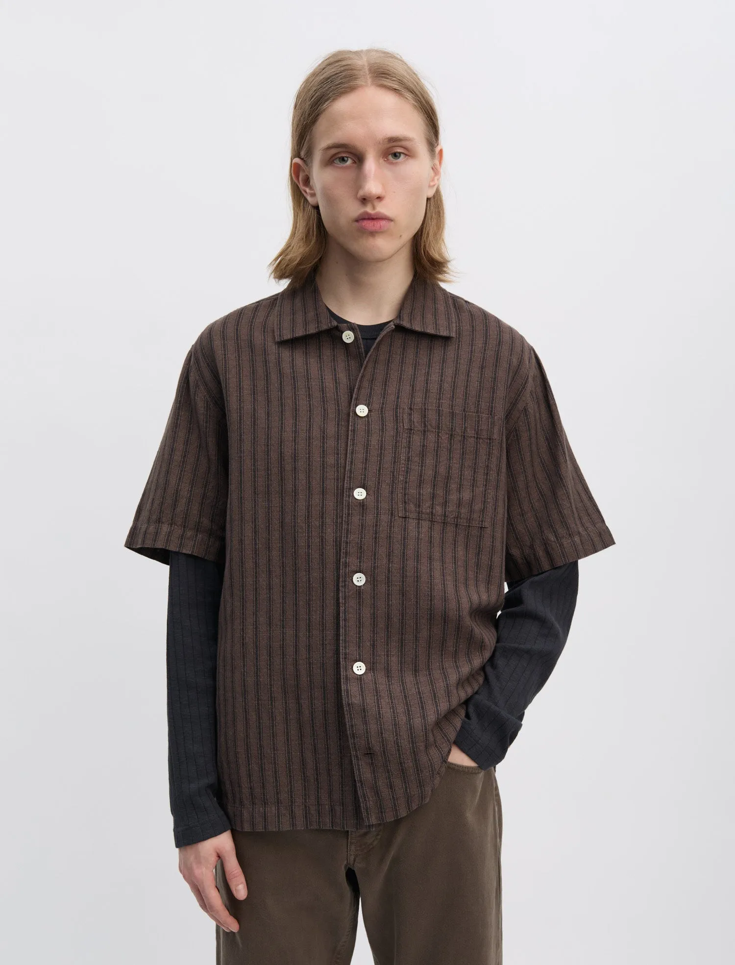 ANOTHER Shirt 2.0, Brown Stripe sold by ANOTHER ASPECT product image thumbnail 3