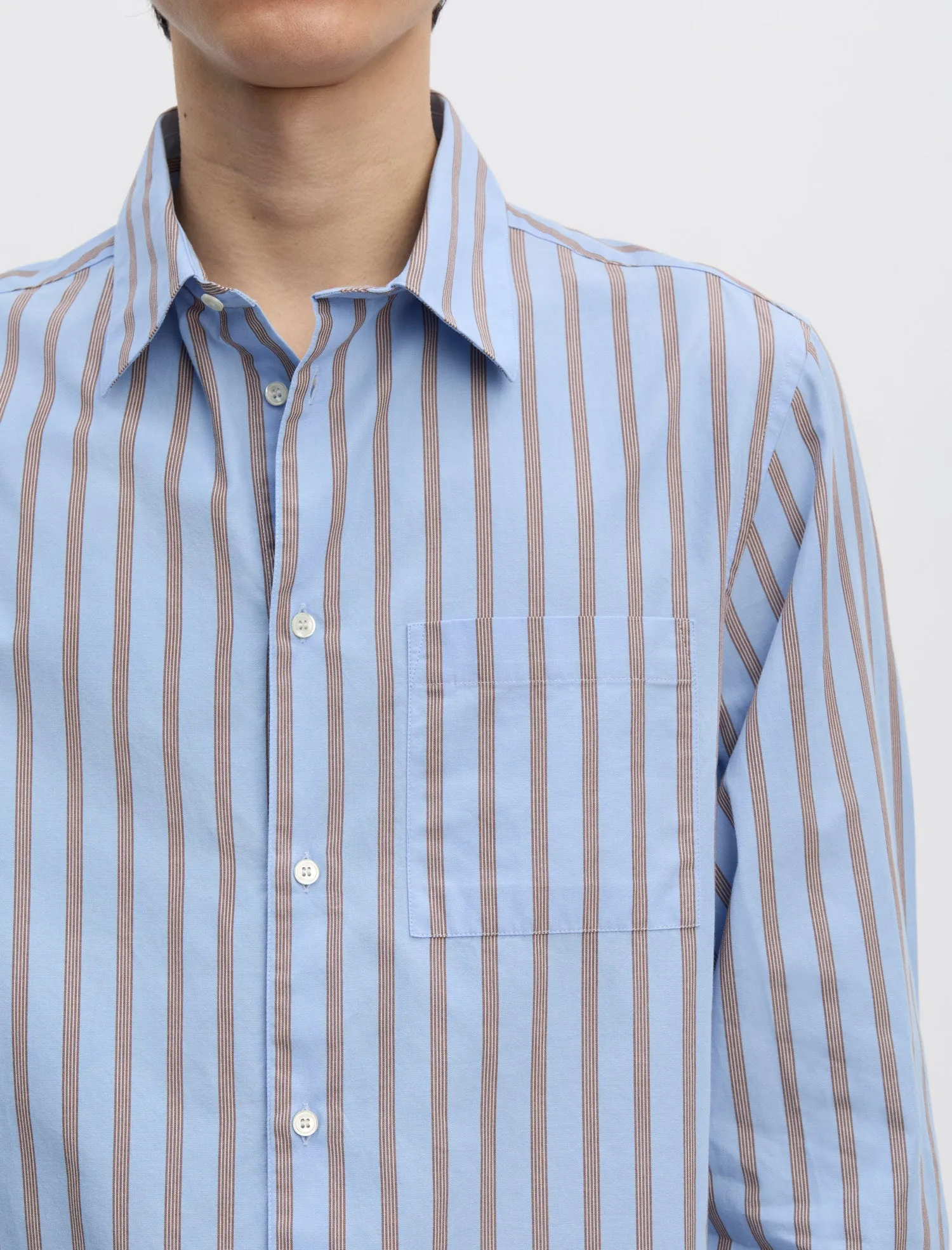 ANOTHER Shirt 3.0, Blue/Brown Stripe sold by ANOTHER ASPECT product image thumbnail 2