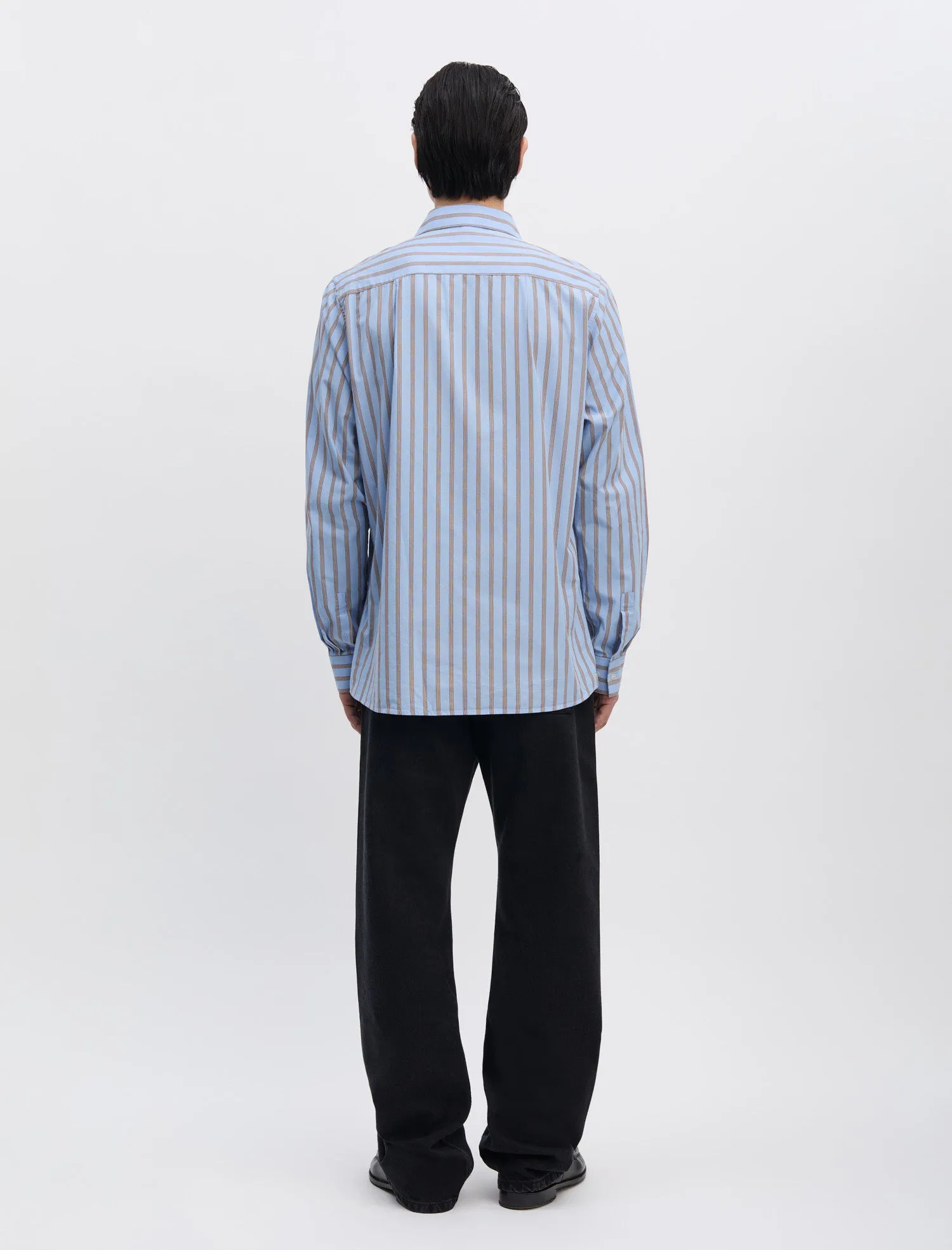 ANOTHER Shirt 3.0, Blue/Brown Stripe sold by ANOTHER ASPECT product image thumbnail 4