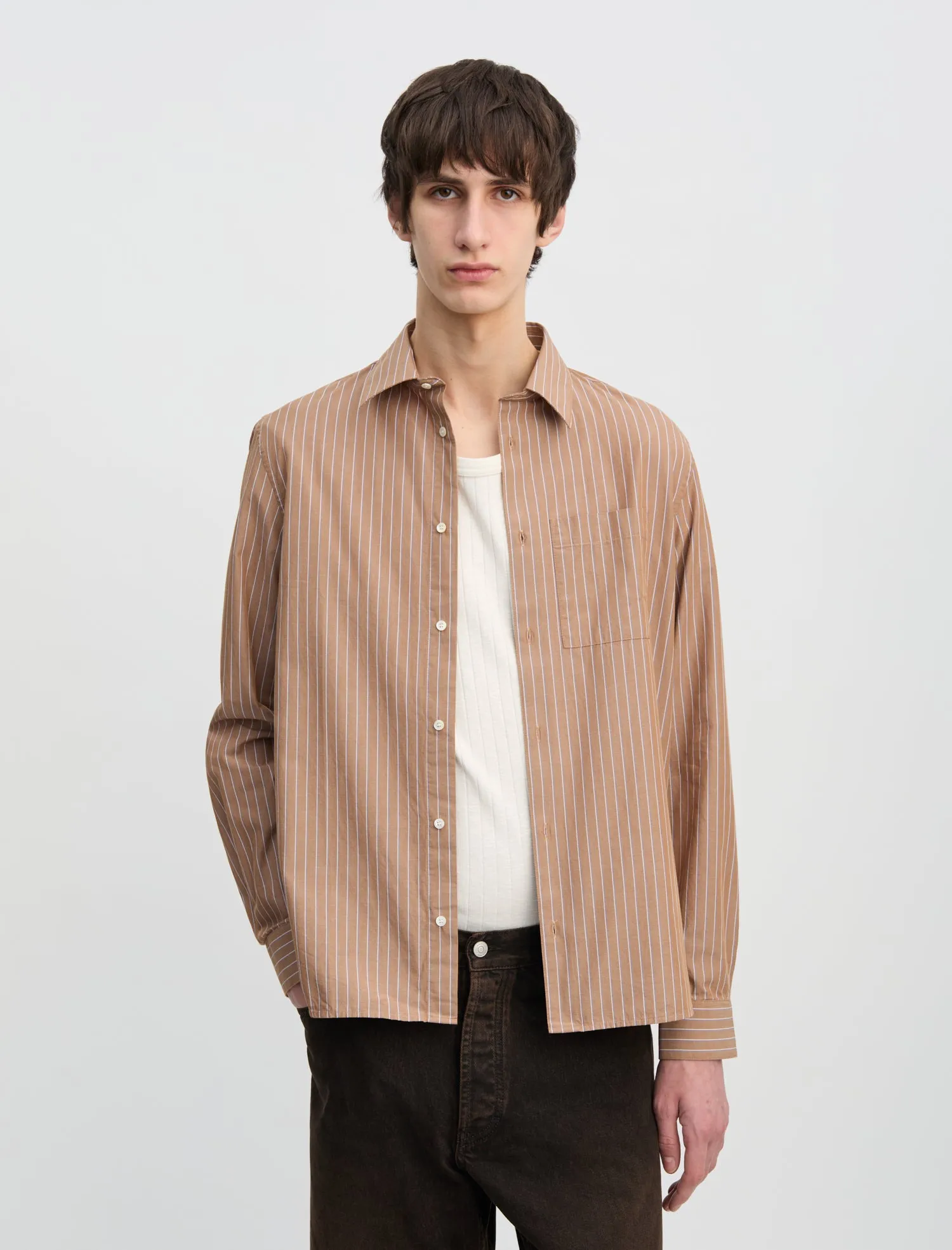 ANOTHER Shirt 3.0, Brown/White Stripe sold by ANOTHER ASPECT product image thumbnail 5