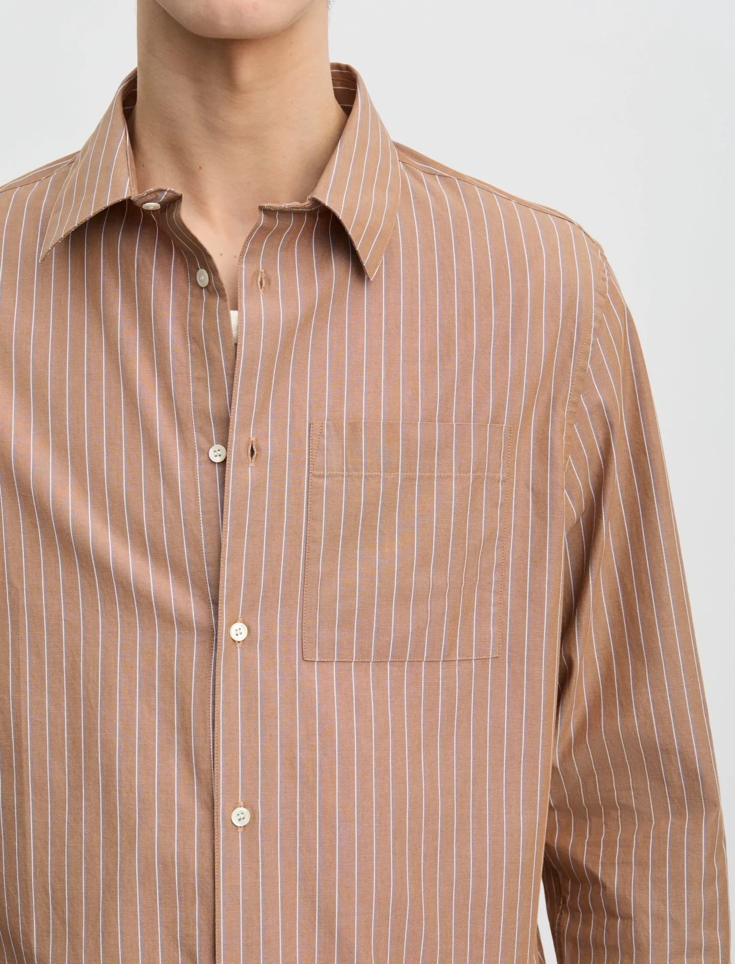 ANOTHER Shirt 3.0, Brown/White Stripe sold by ANOTHER ASPECT product image thumbnail 2