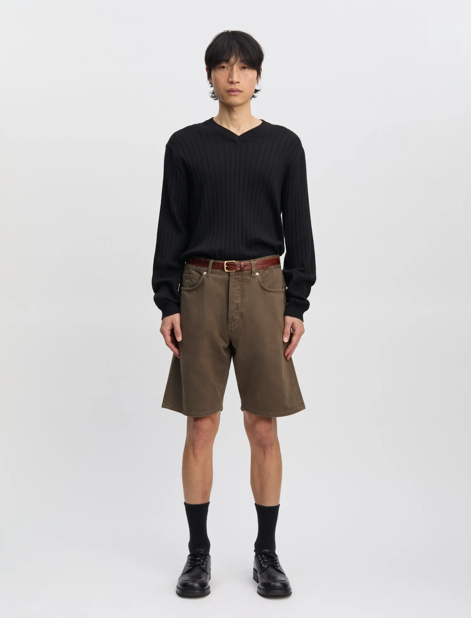 ANOTHER Denim Shorts 1.0, Brown sold by ANOTHER ASPECT