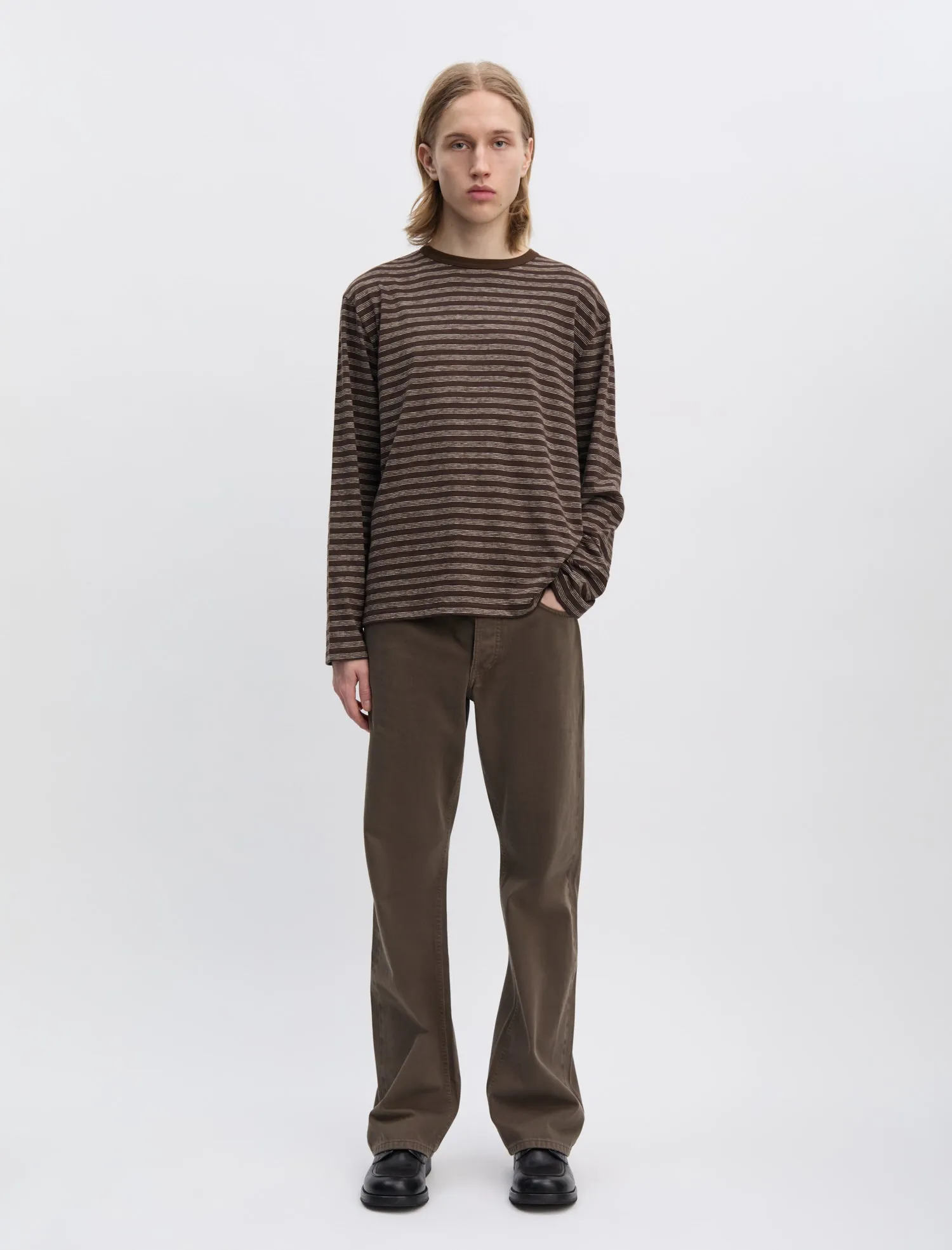 ANOTHER T-Shirt 3.0 JPN, Brown/Ecru Stripe sold by ANOTHER ASPECT
